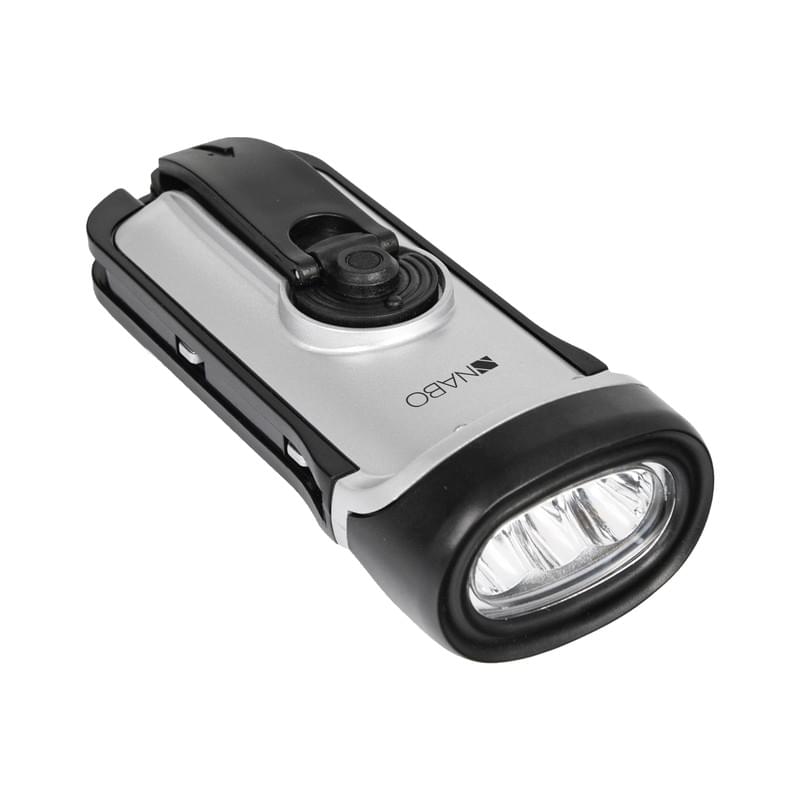 Nabo DL200 LED-Taschenlampe mit Spannungsversorgung via Solarzellen & Handkurbel