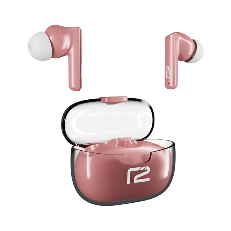 ready2music Chronos Air ANC rosé True-Wireless In-Ear Kopfhörer mit Active Noise Cancelling, Bluetooth und Freisprechfunktion