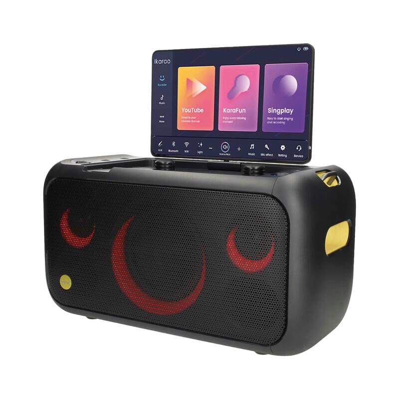 Ikarao Break X1 tragbare Karaoke-Maschine m. 13.3' Screen und 2 Mikrofonen