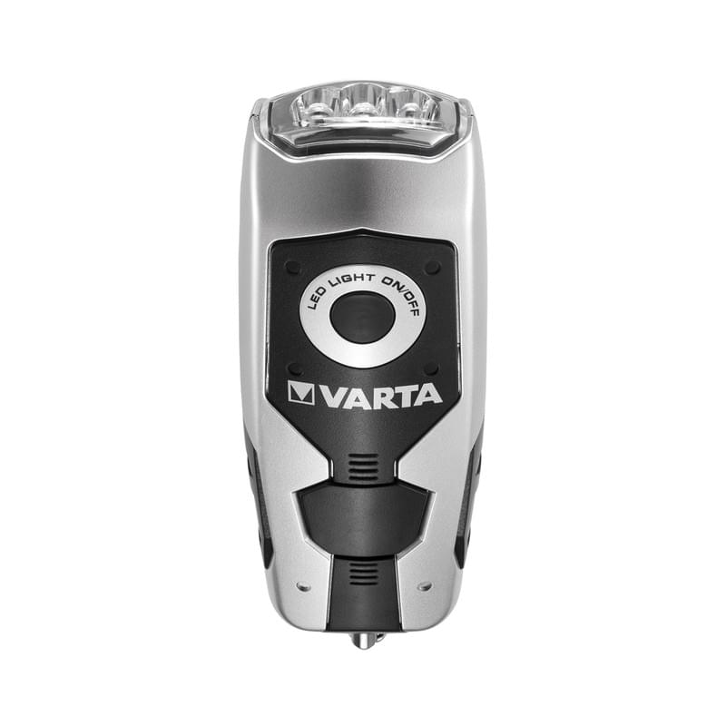 Varta Dynamo Light mit Akku LED-Taschenlampe mit Spannungsversorgung via Handkurbel