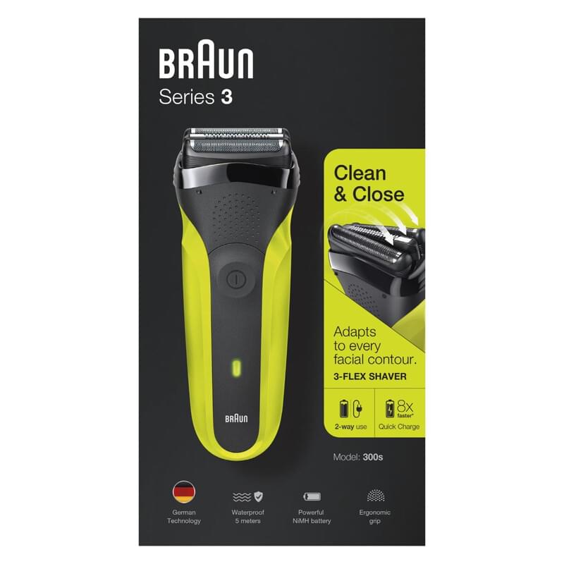Braun 300s Series 3 grün-schwarz Rasierer