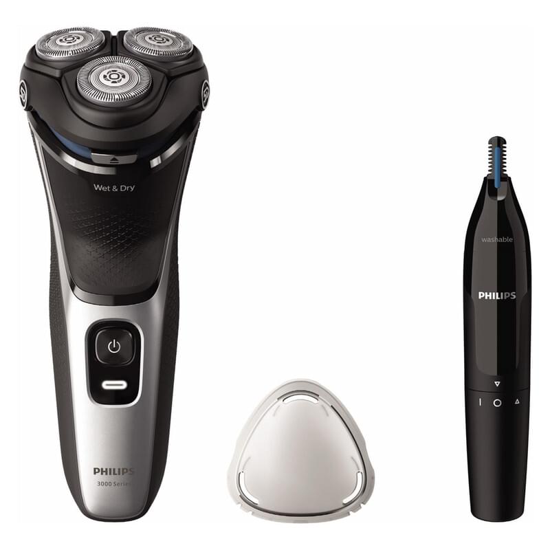 Philips S3143/02 Series 3000 Rasierer + Nasen-/Ohrhaartrimmer