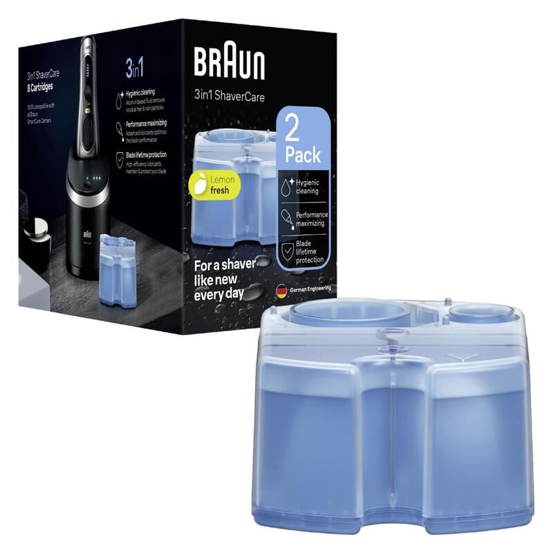 Braun CCR2 Reinigungsstation Nachfüllkartuschen Rasierer-Zubehör 2er Pack
