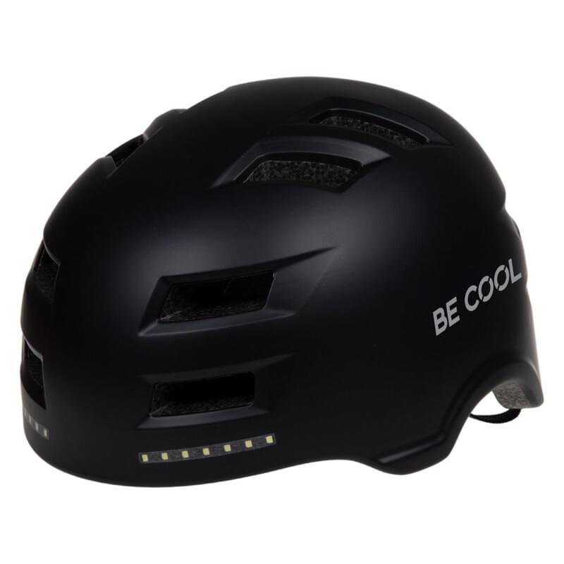 BE COOL Unisex Schutzhelm M mit Beleuchtung (55-58cm), für E-Scooter, mit Lichtfunktion