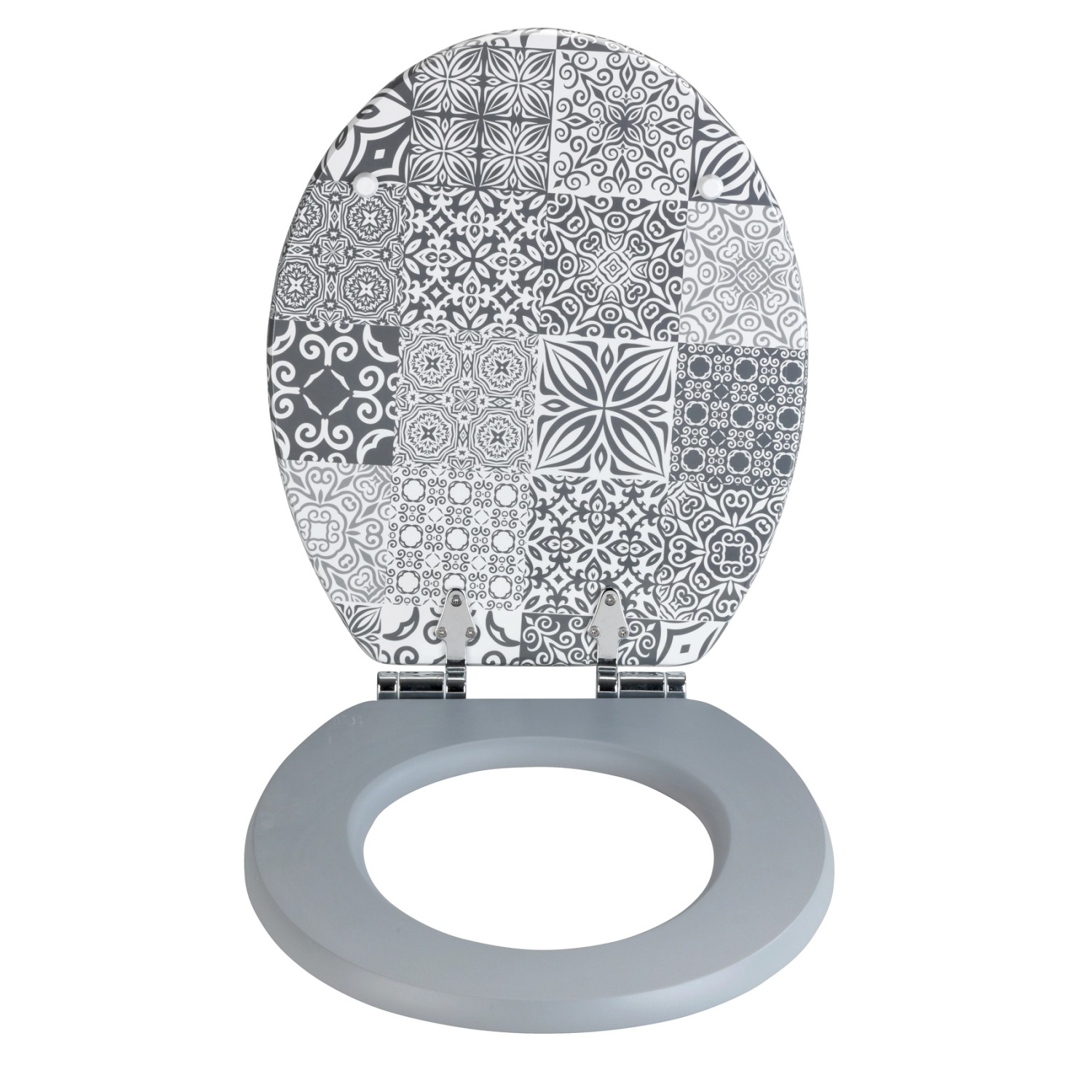 Wenko Premium WC-Sitz Portugal Absenkautomatik MDF 37,5 x 44 cm Mehrfarbig