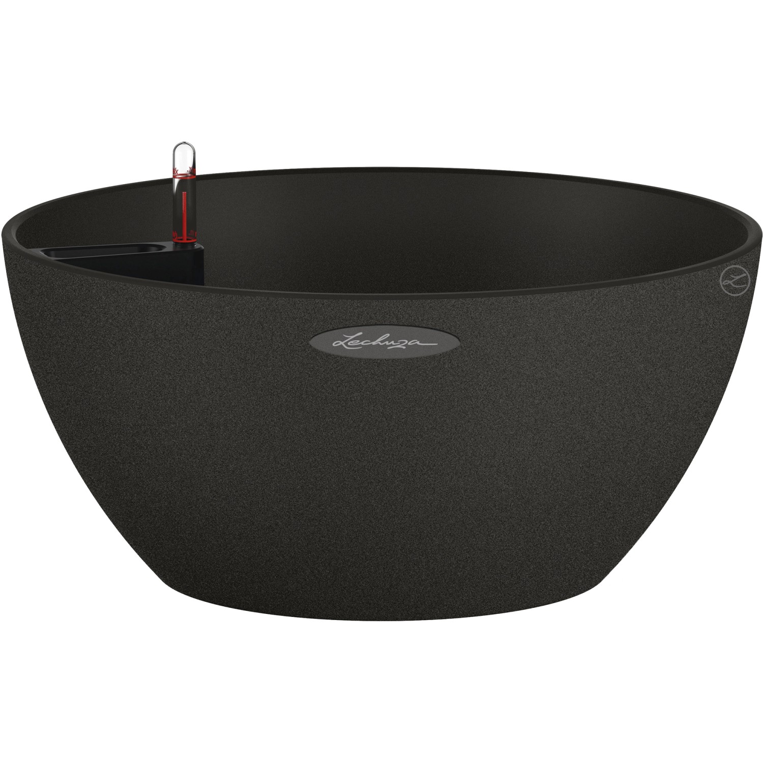Lechuza® Pflanzgefäß Cubeto Stone 40 Graphitschwarz Ø 40 cm