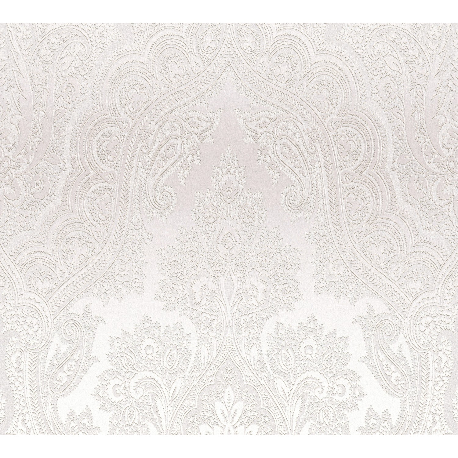 A.S. Création Vliestapete Barock Ornament Weiß Silber Elegant FSC®