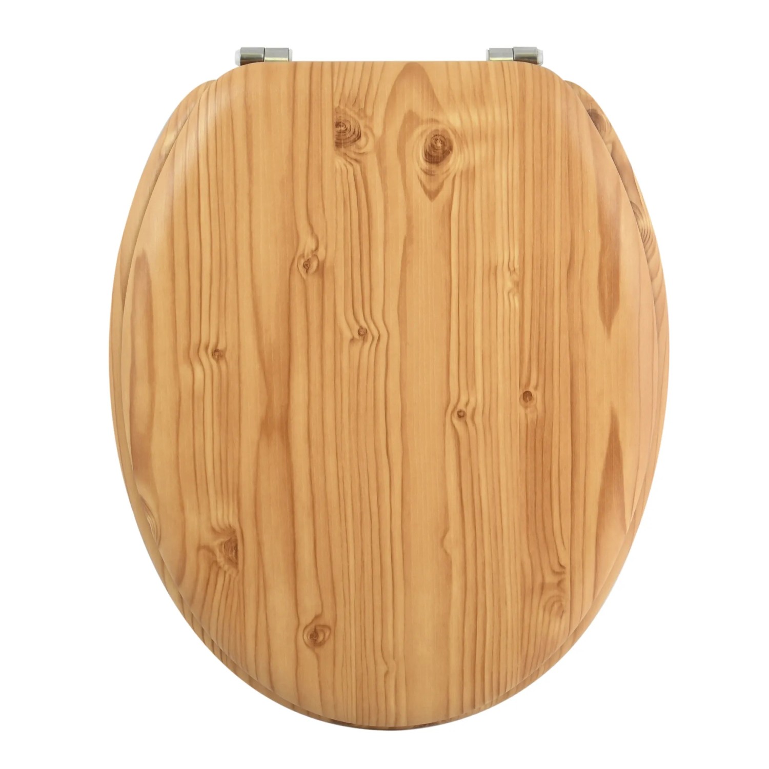 MSV WC-Sitz Kiefer-Design MDF 37 cm x 45 cm x 5,6 cm Braun