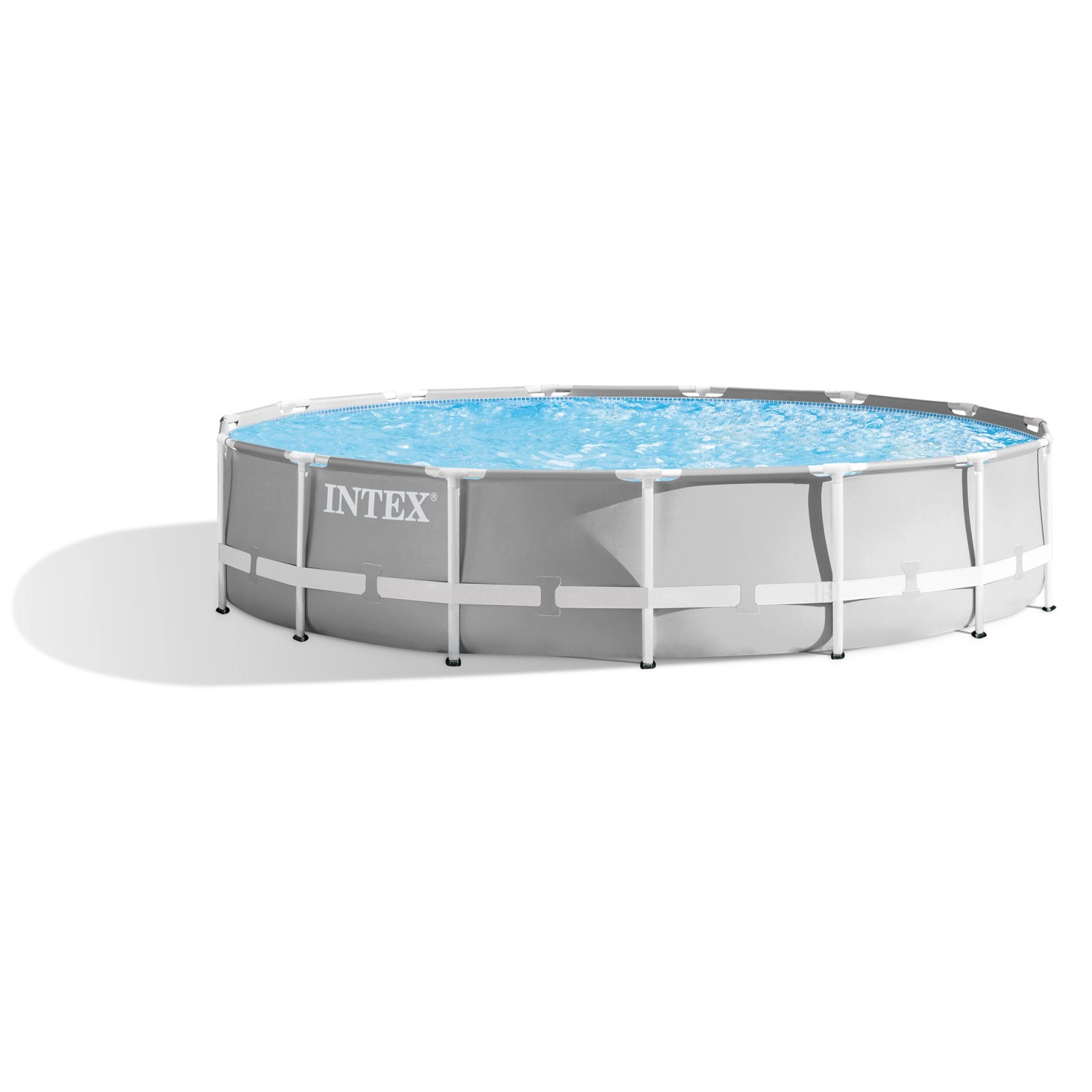 Intex Frame Pool-Set Prism Rondo Ø 457 cm x 107 cm Grau