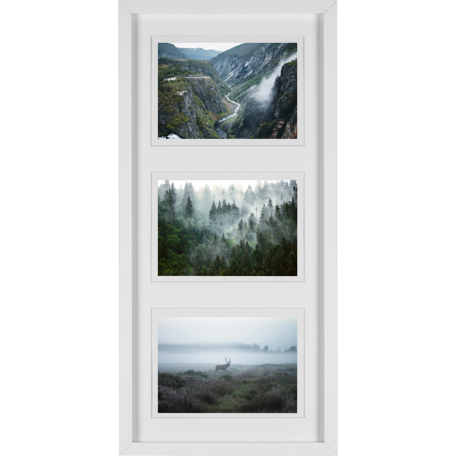 MDF-Bilderrahmen Breit Weiß 23 cm x 50 cm