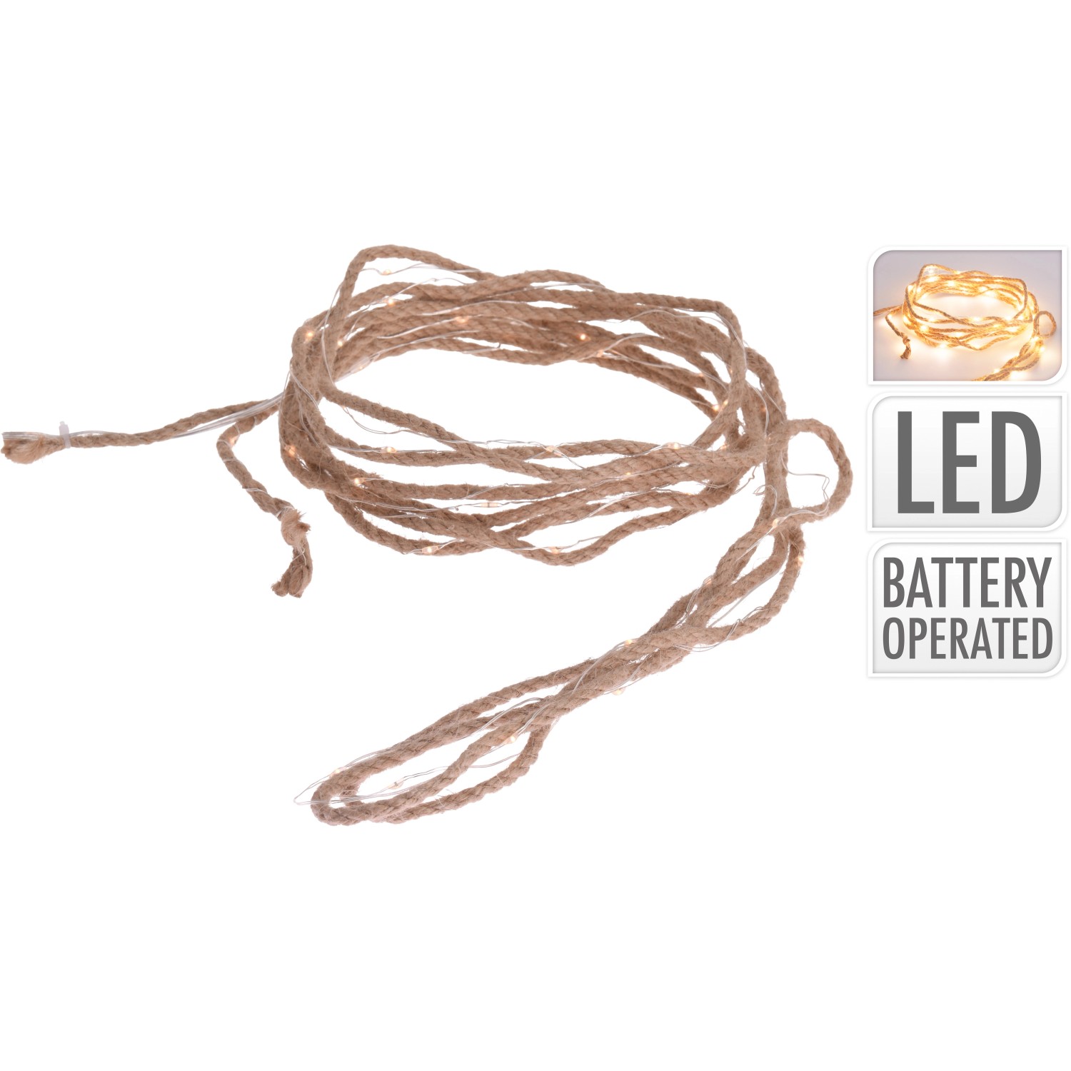 LED-Lichterkette-Kordel 50 warmweiße LED 500 cm