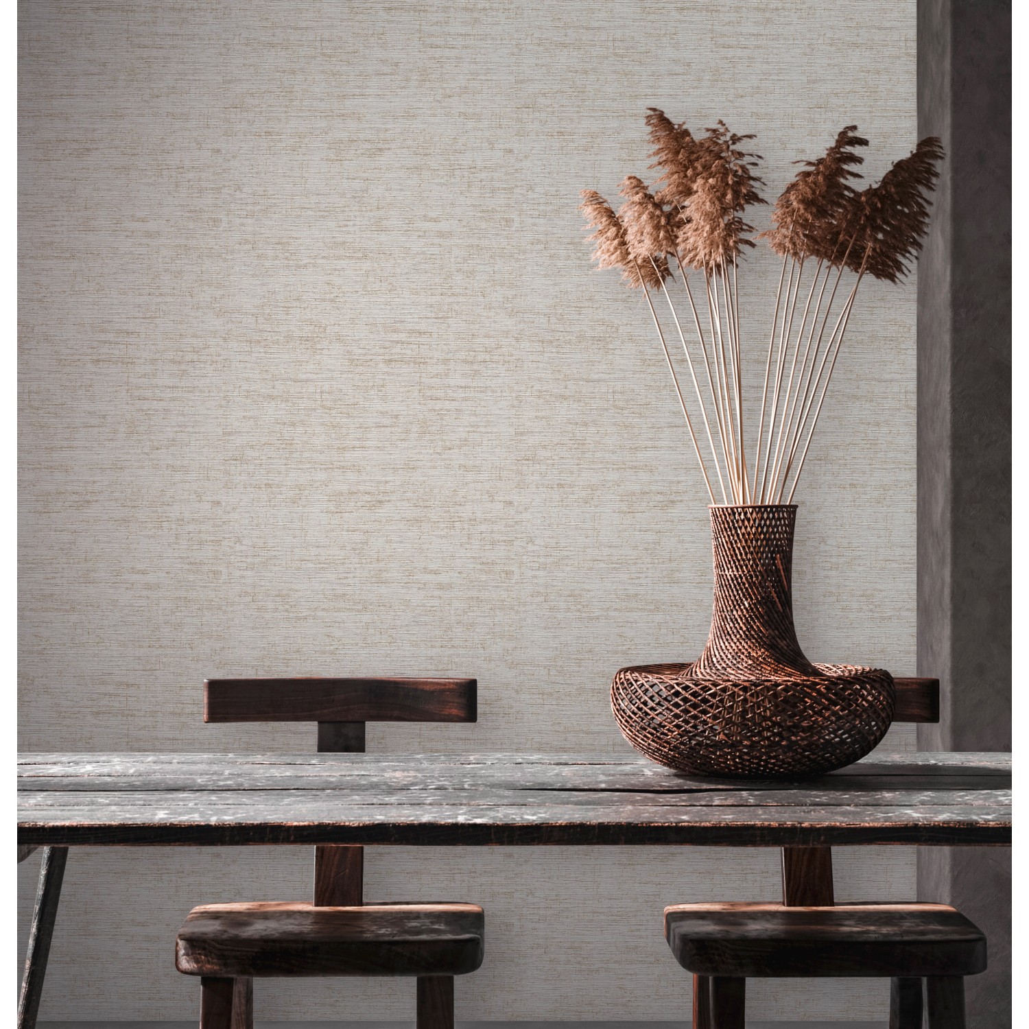 Metropolitan Stories II Vliestapete Uni quer creme gold FSC®