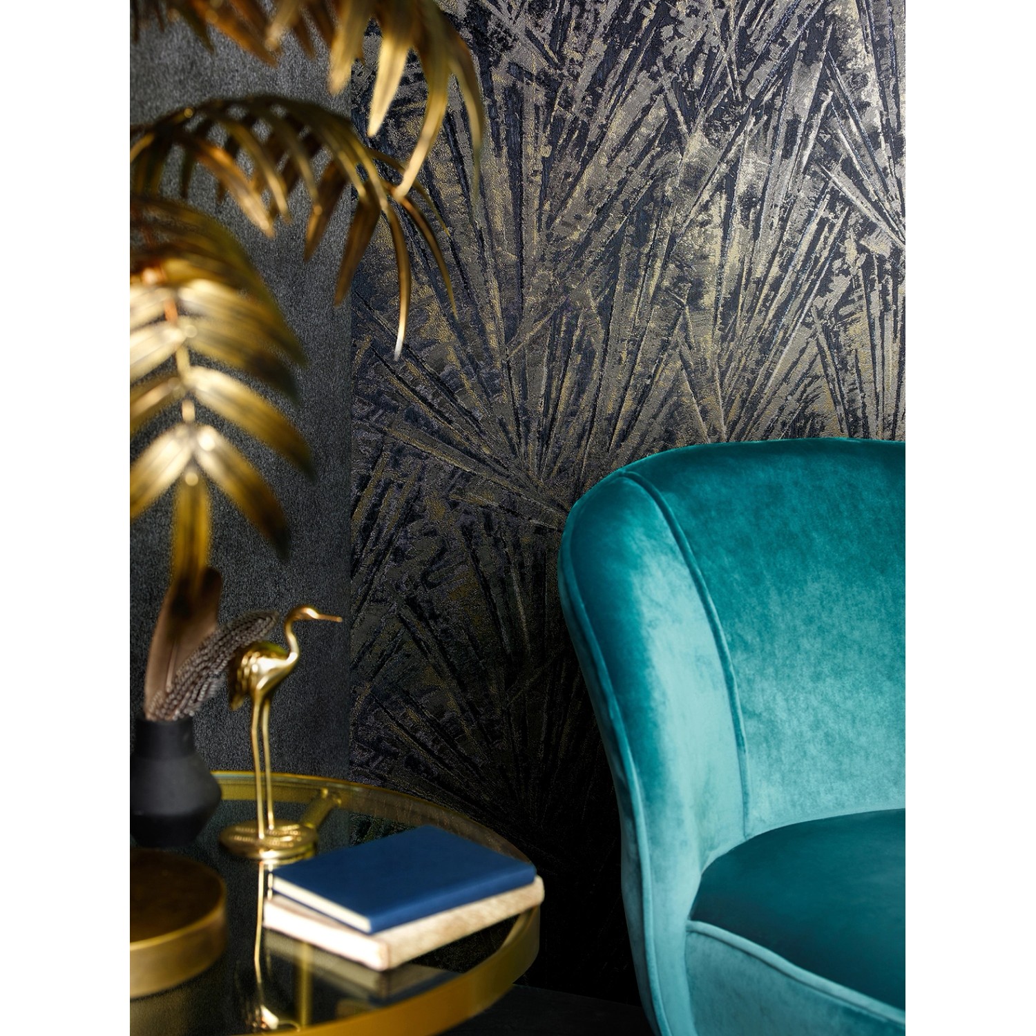 Marburg Vliestapete Papis Loveday Struktur Schwarz-Beige FSC®