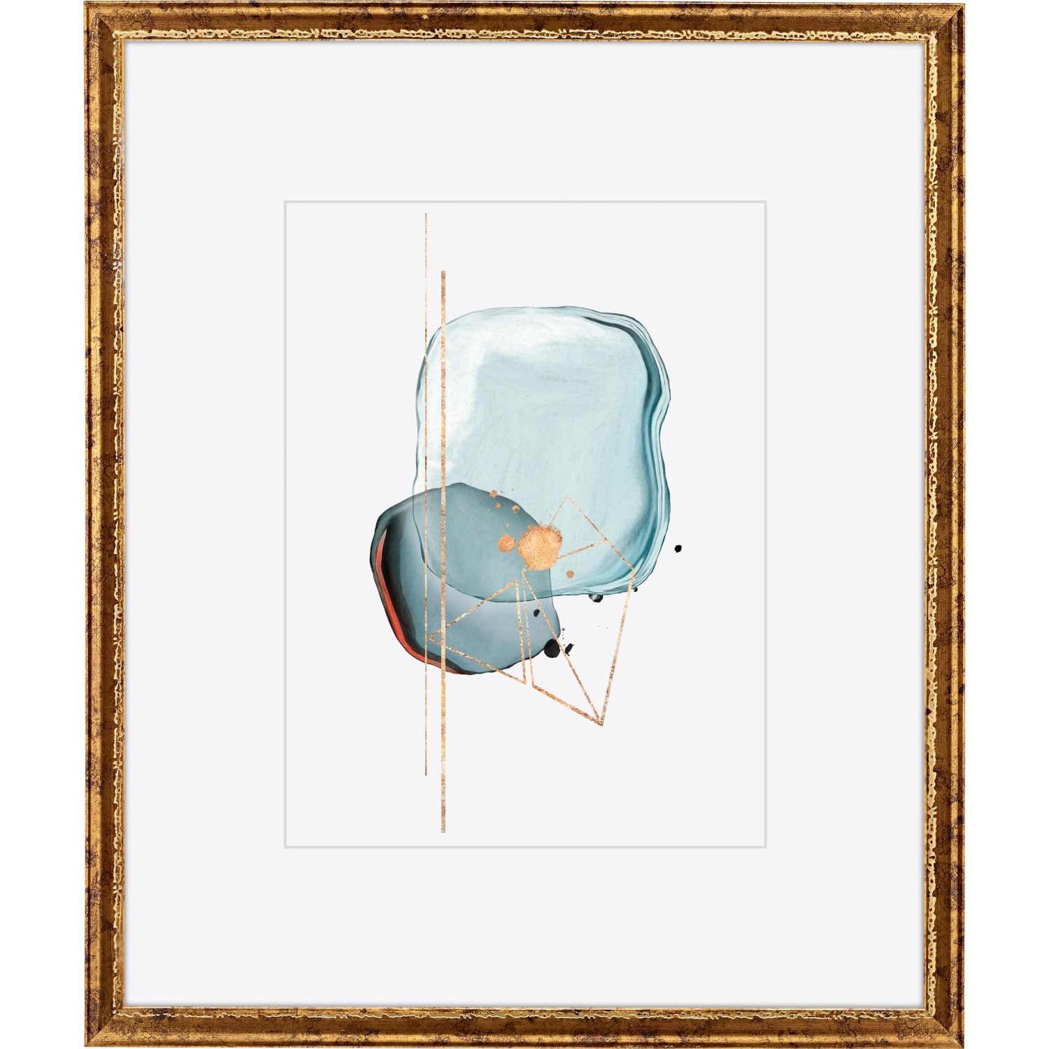 Holz-Bilderrahmen Gold 50 cm x 60 cm