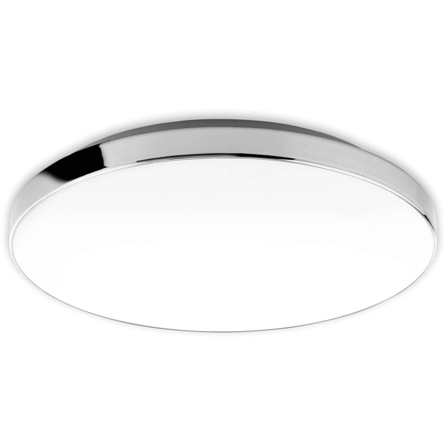 Brilo LED-Deckenleuchte Malbona Ø 35,5 cm Weiß-Chrom