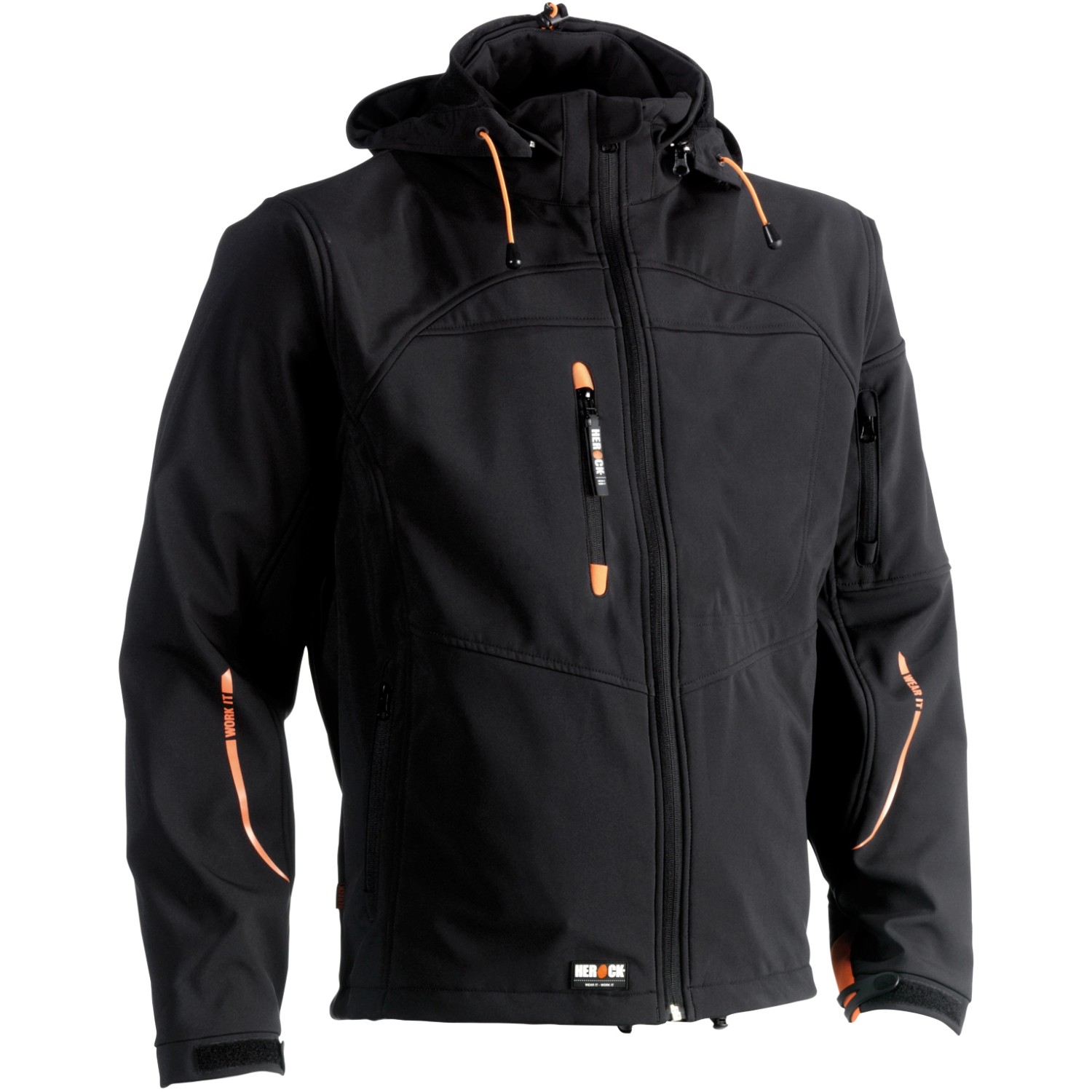 Herock Softshell-Jacke Poseidon Schwarz XL