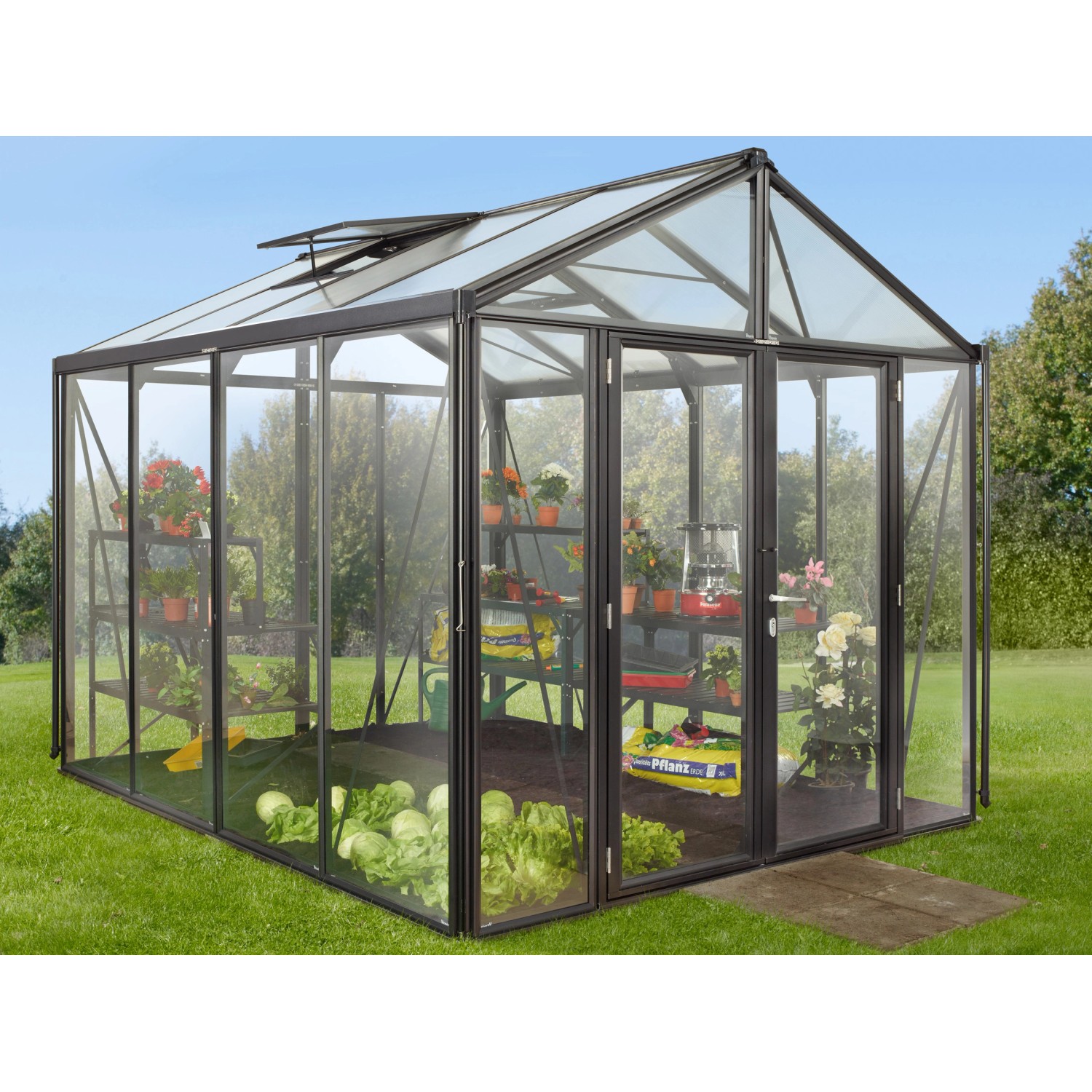 Vitavia Gewächshaus Zeus Comfort 8100 ESG/HKP Schwarz