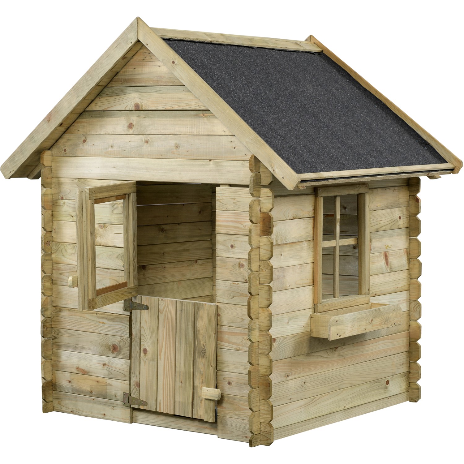 SwingKing Spielhaus Davey Imprägniert 150 cm x 125 cm x 160 cm