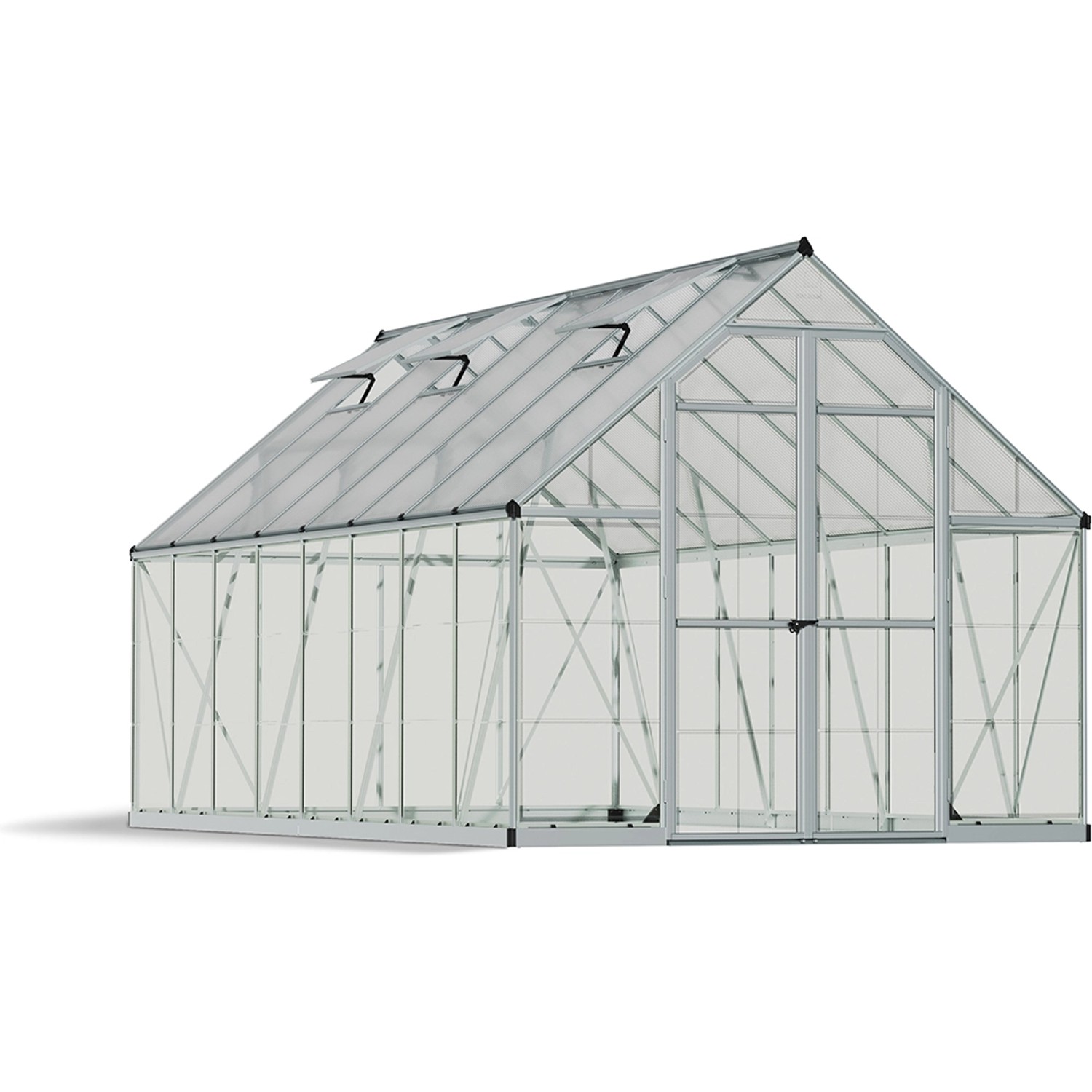 Palram Gewächshaus Balance Silber 11,9 m² inkl. Fundamentrahmen
