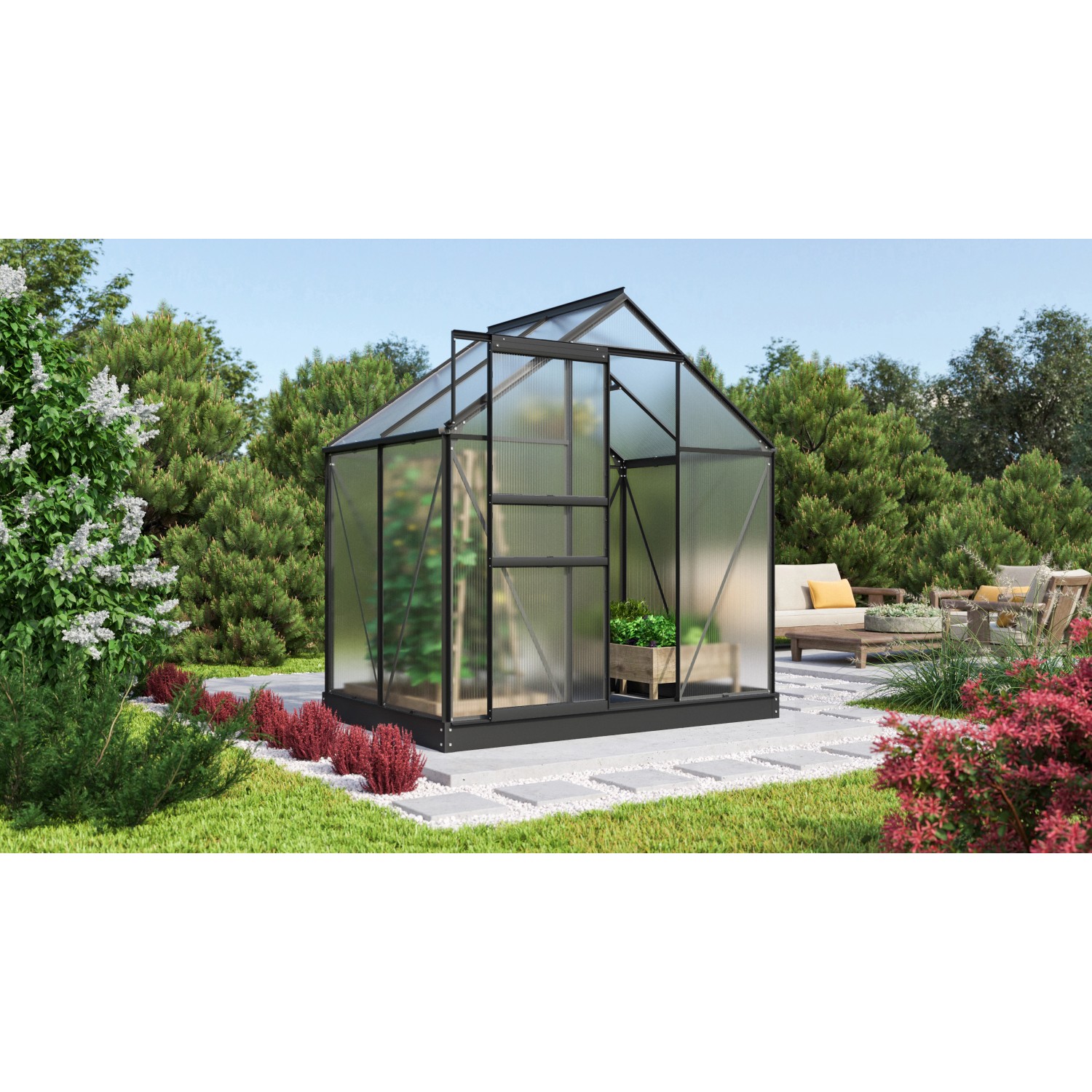 Vitavia Gewächshaus Comet 2500 Schwarz 2,5 m²