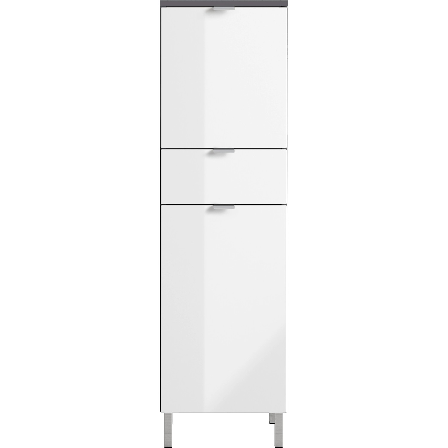 Germania Schrank Mauresa 34 cm x 120 cm x 34 cm Graphit-Weiß