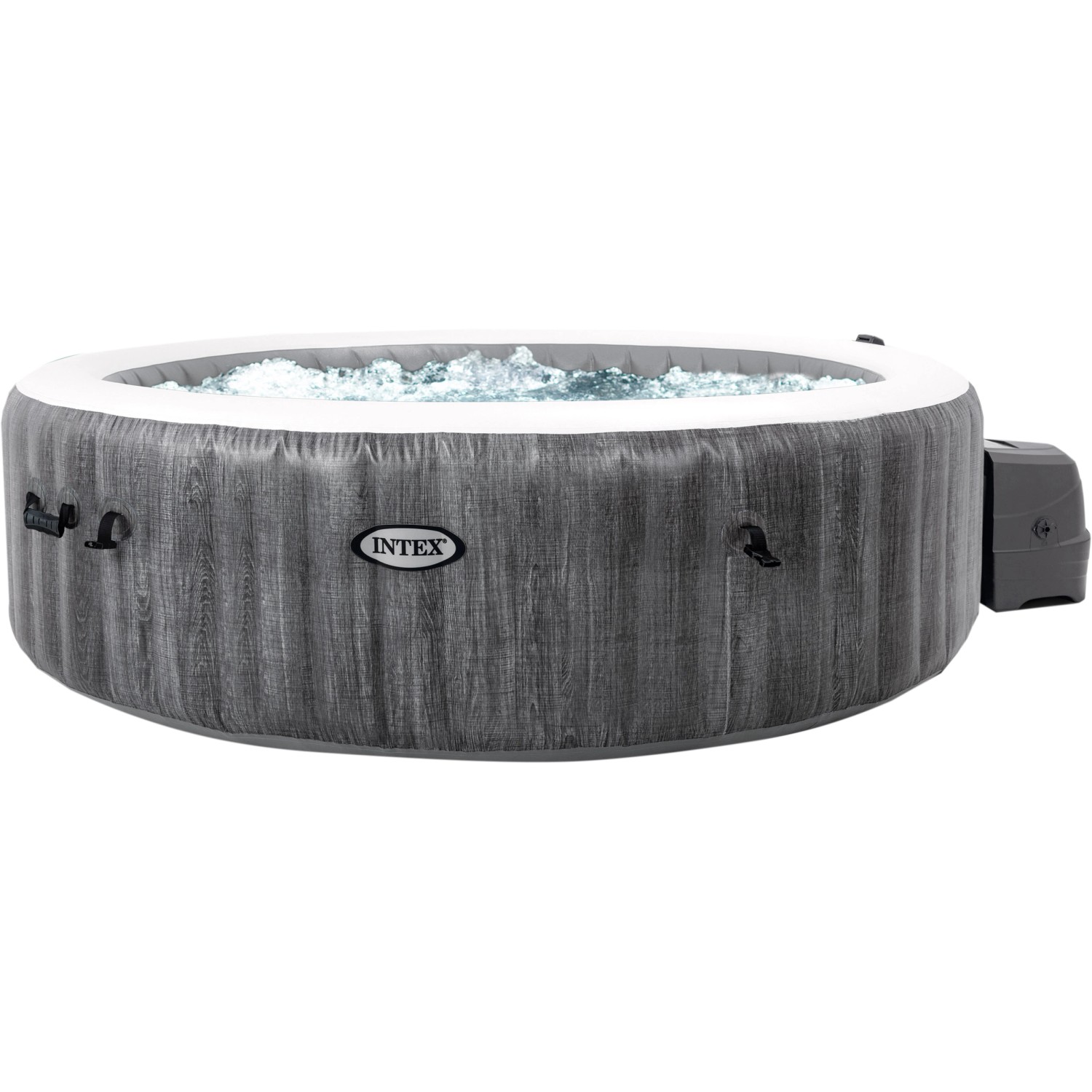 Intex Whirlpool PureSPA Bubble Massage Greywood Deluxe Grau Ø 216 x 71 cm