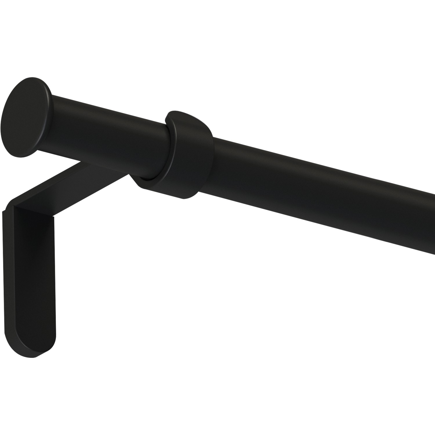 Gardinenstangen-Set Metall Schwarz 160 cm