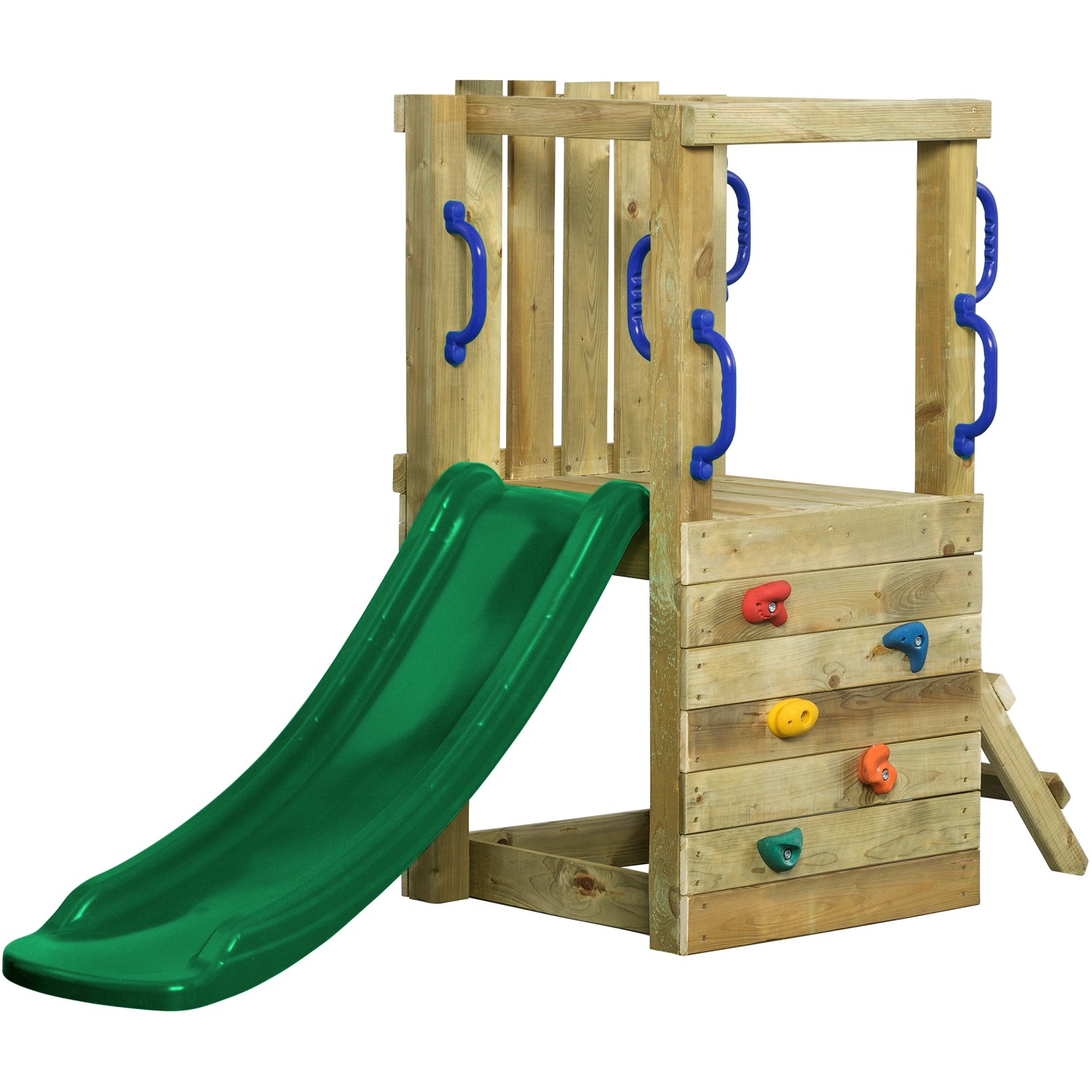 SwingKing Spielturm Irma Small mit Rutsche Grün 66 cm x 190 cm x 125 cm