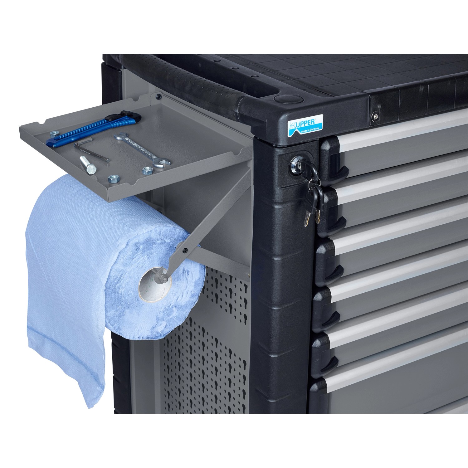 Küpper Papierrollenhalter 22 x 27 x 23 cm Hellgrau