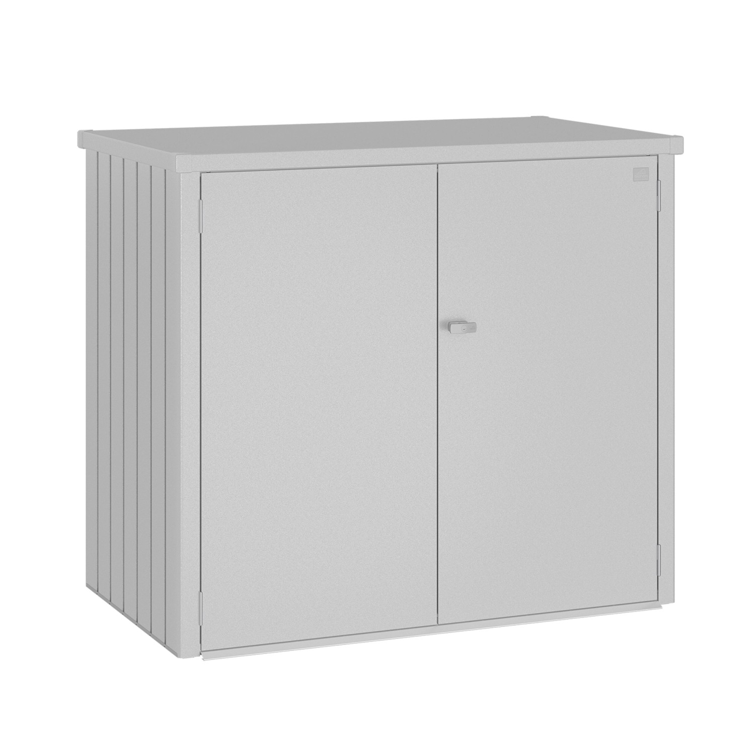 Biohort Mülltonnenbox Alex Duo 129 cm x 147 cm x 88 cm Silber-Metallic