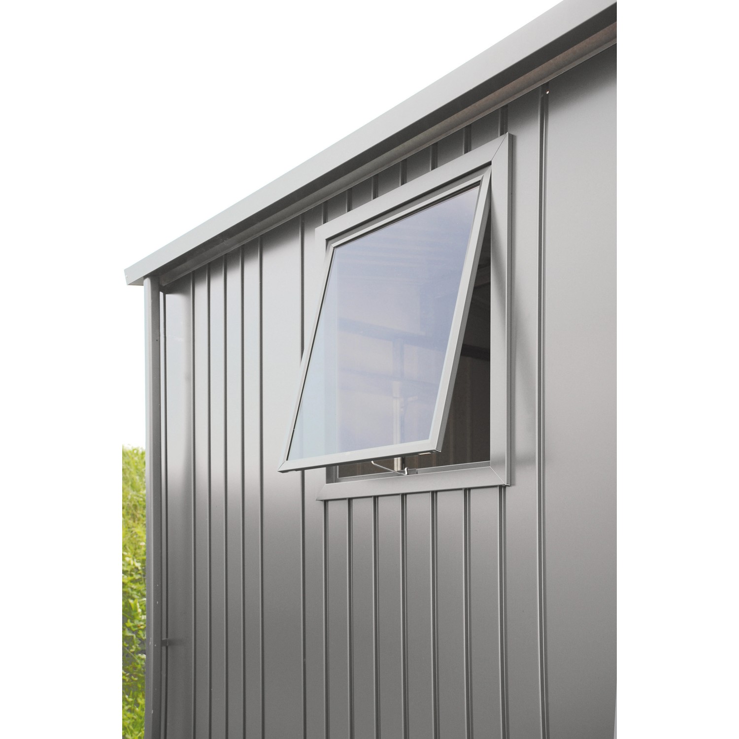 Biohort Seitenwandelement mit Fenster 188 x 81,5 x 2,5 cm Silber-Metallic