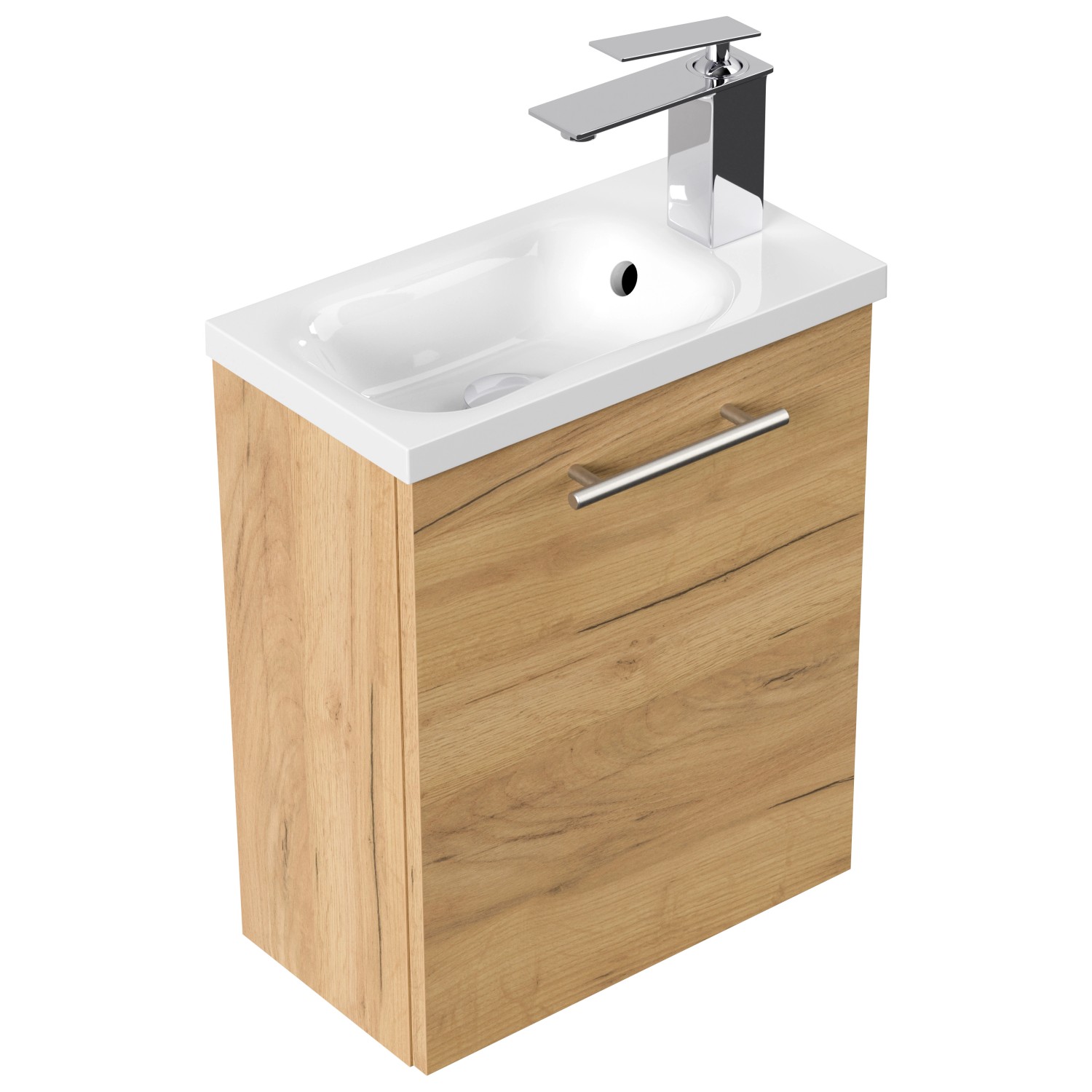 Posseik Badmöbel Pieni Slimline für Gäste-WC 40 cm SoftClose Eiche Gold