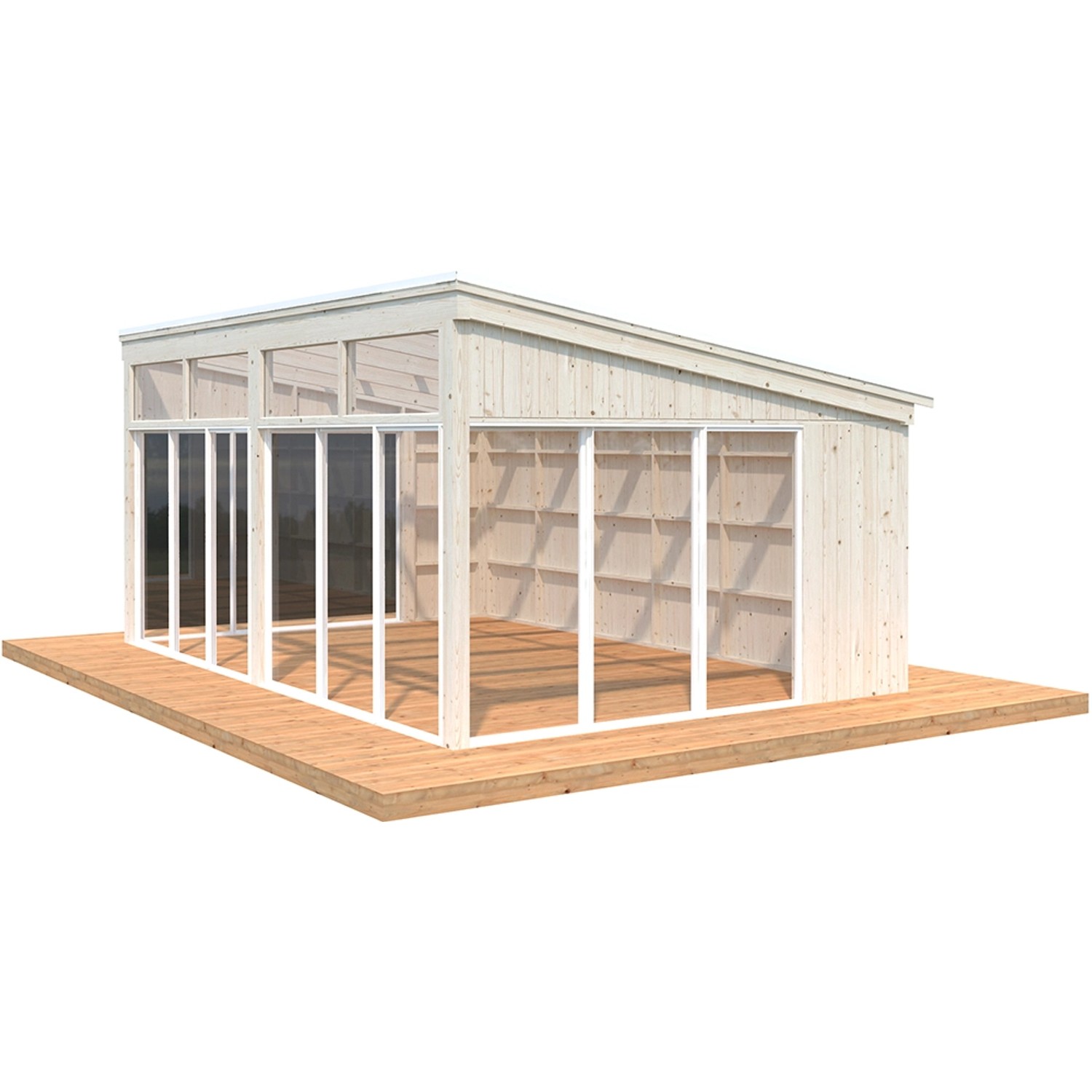 Palmako Pavillon Nova 21,5 m² Natur Unbehandelt 602 cm x 396 cm