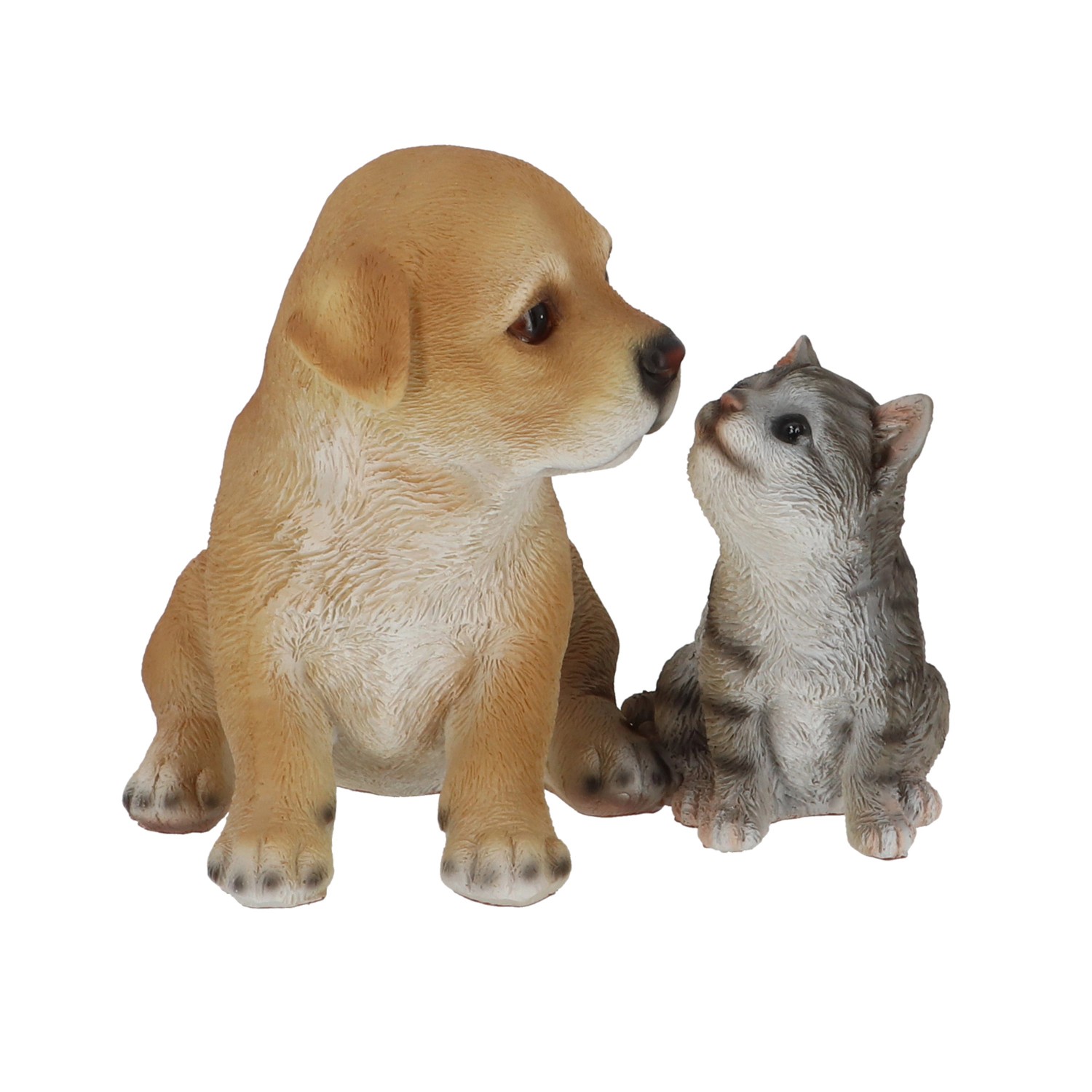 Sunny Garden Deko-Figur Hunde- und Katzenbaby Sitzend 16 cm