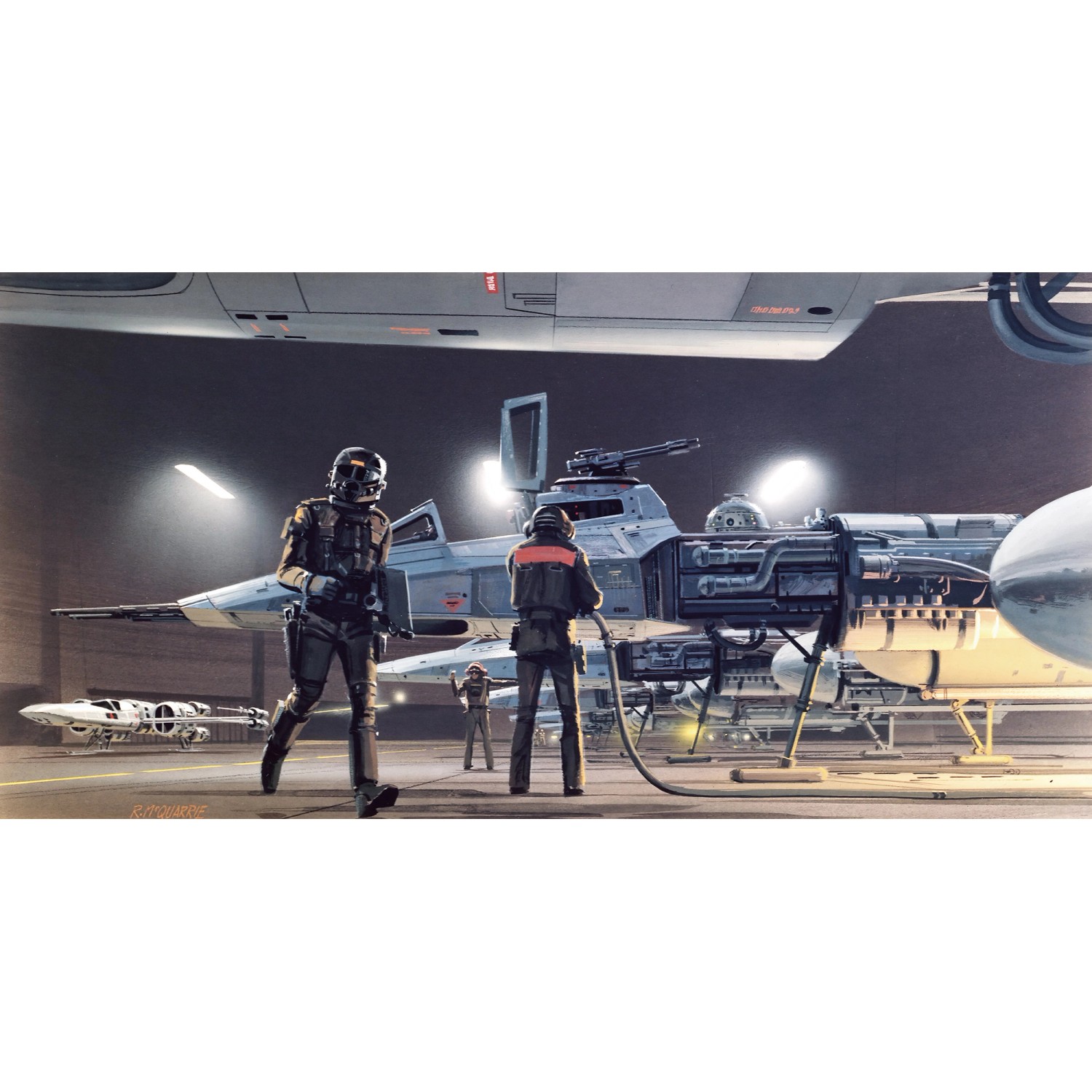 Komar Fototapete Vlies Star Wars Classic RMQ Yavin Hangar 500 x 250 cm