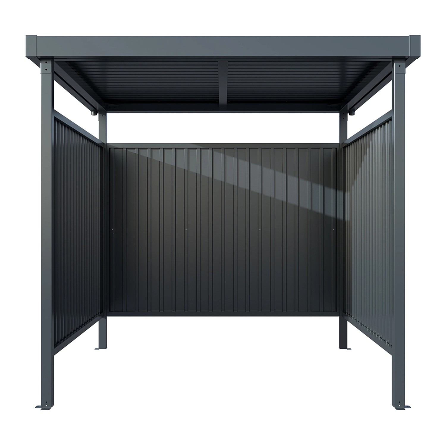 Floraworld Multifunktionsunterstand Smoke Vorderseite Offen 204 x 214 x 214 cm