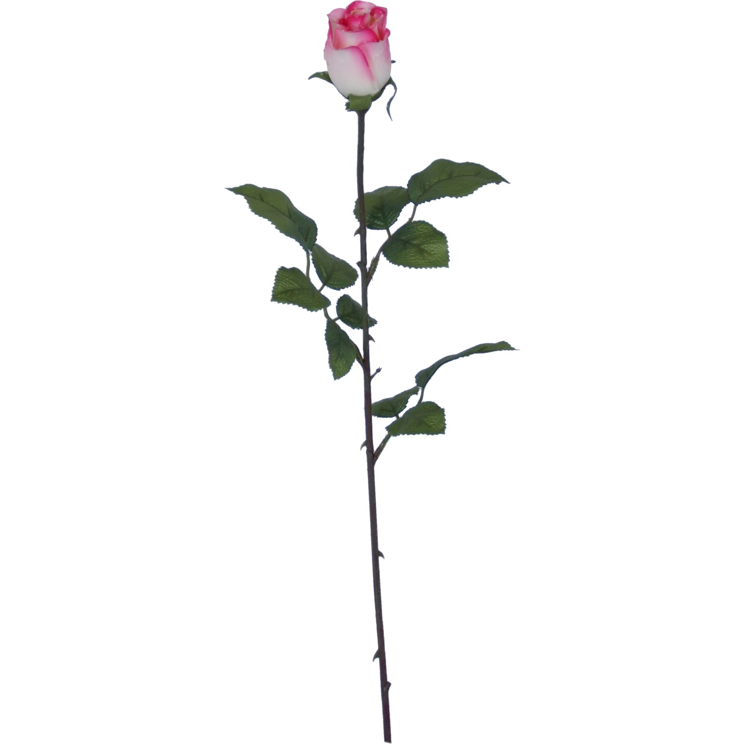 Kunstblume Rose mit Regentropfen-Look Rosa 60 cm
