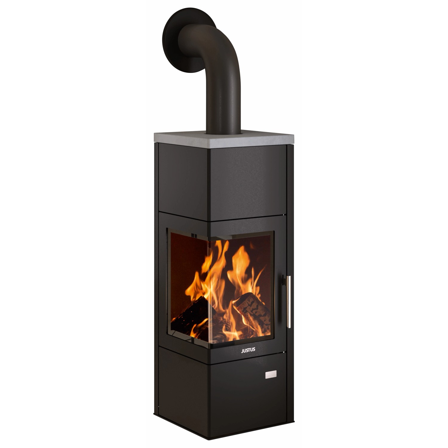 Justus Kaminofen Diego Wärme+ Schwarz 6 kW