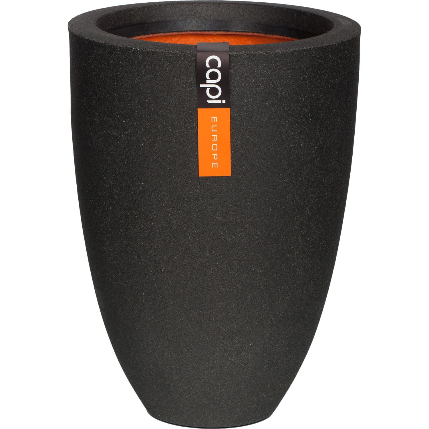 Capi Pflanztopf Smooth elegant tief Ø 36 cm x 48 cm Schwarz