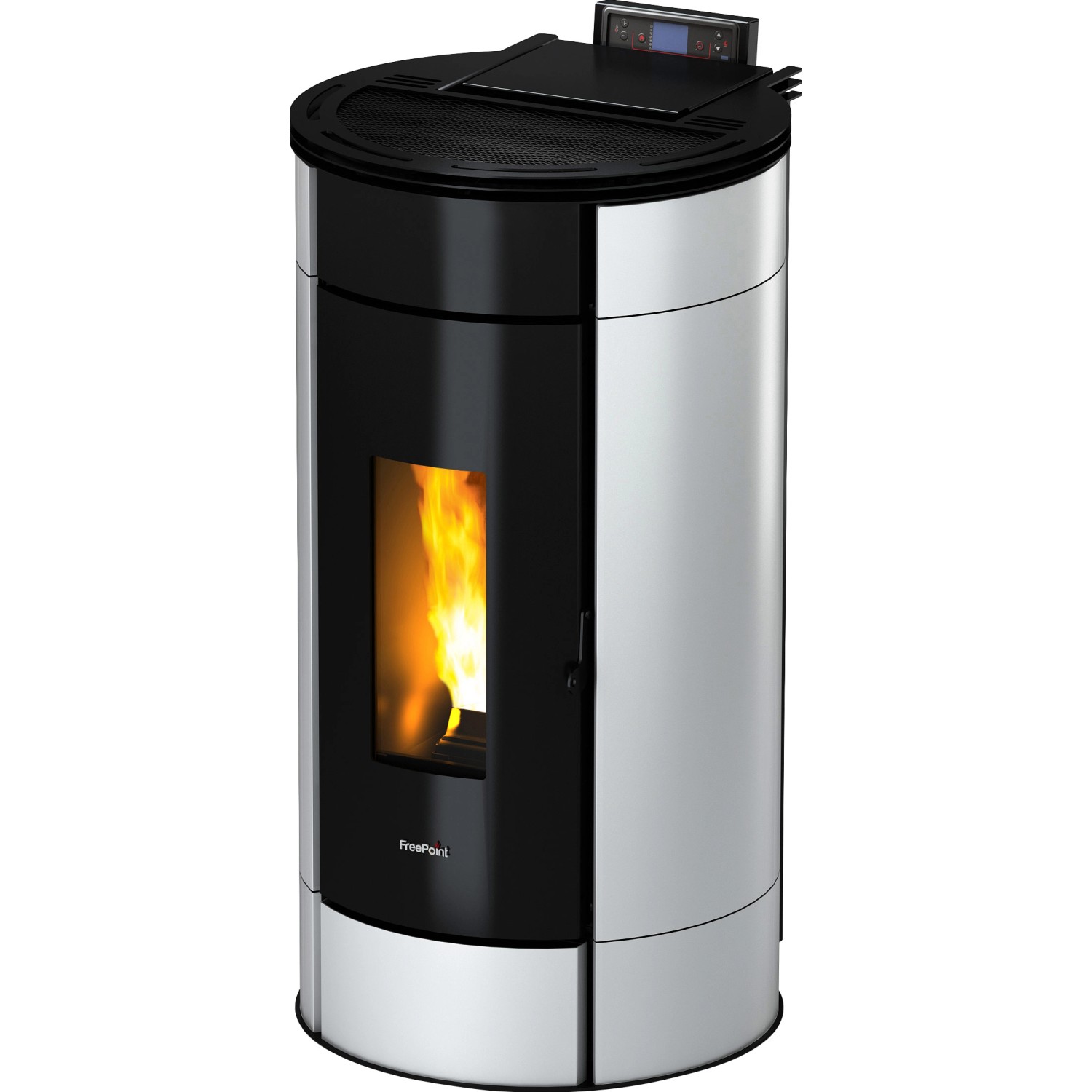 Freepoint Pelletofen Globe Stahl Weiß 10,5 kW mit Automatik