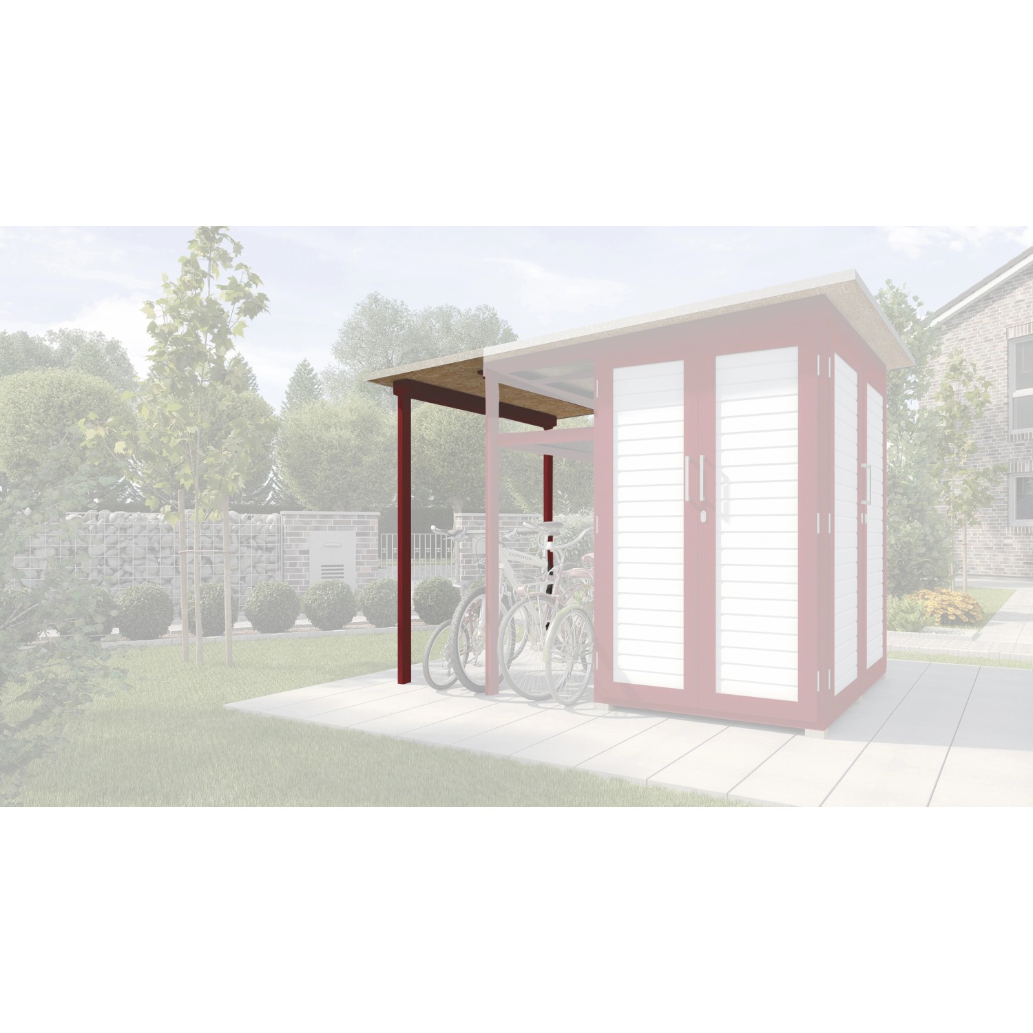 WEKA Modul Family Erweiterung für Garten Q Multi Schwedenrot