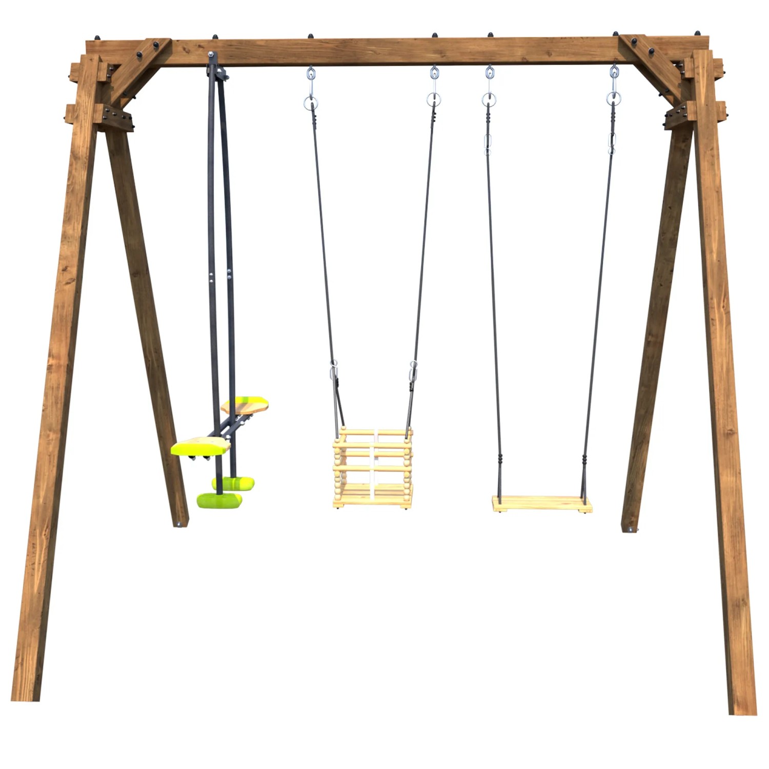 Soulet Holzschaukel Pierre 240 cm x 207 cm x 224 cm