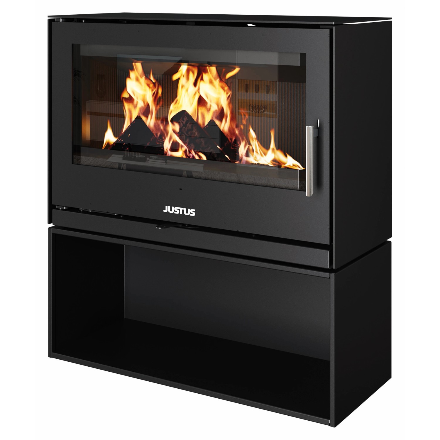 Justus Dias XL Kaminofen Stahl Schwarz 8 kW