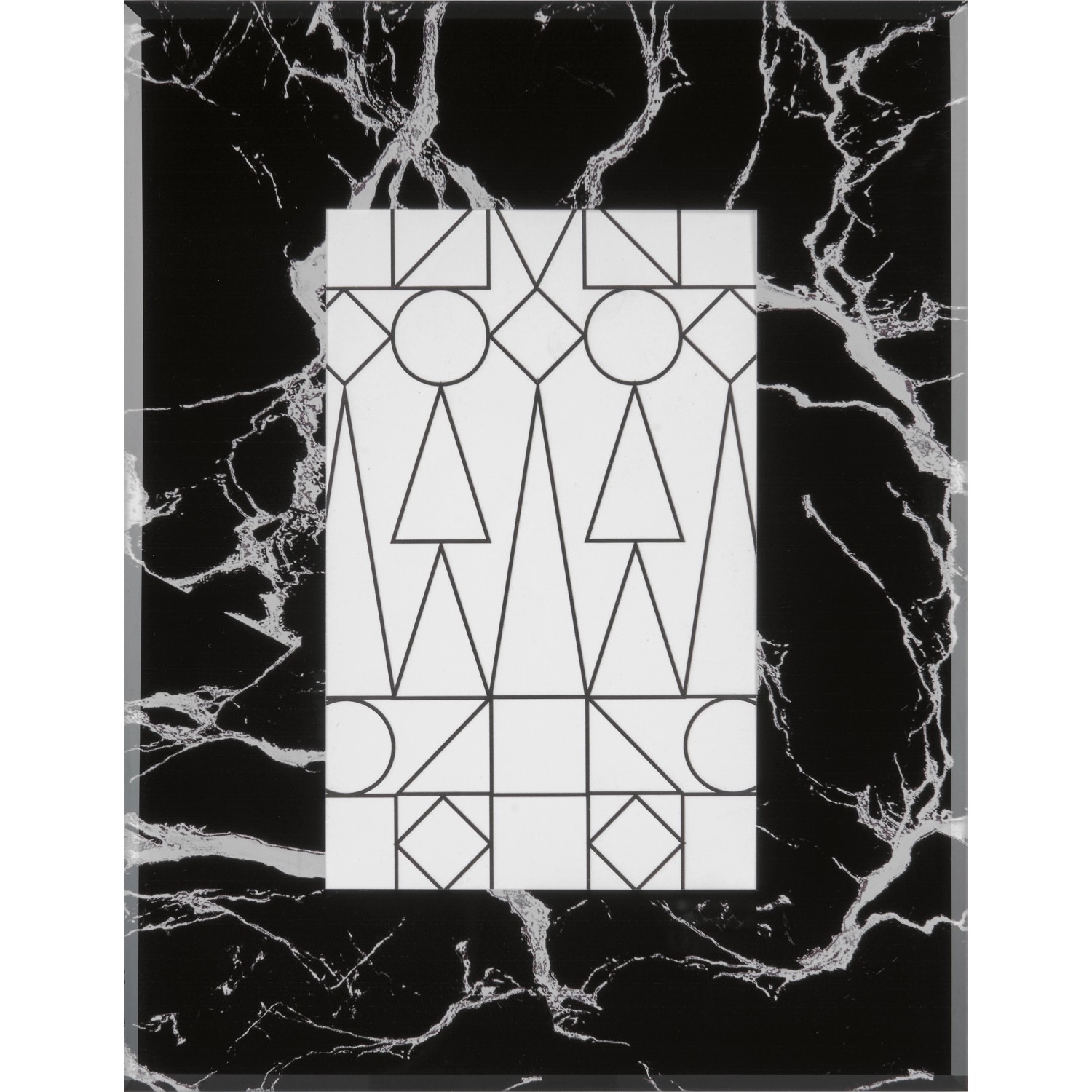 Bilderrahmen aus Glas Midnight Mystery 10 cm x 15 cm Marmoroptik Schwarz