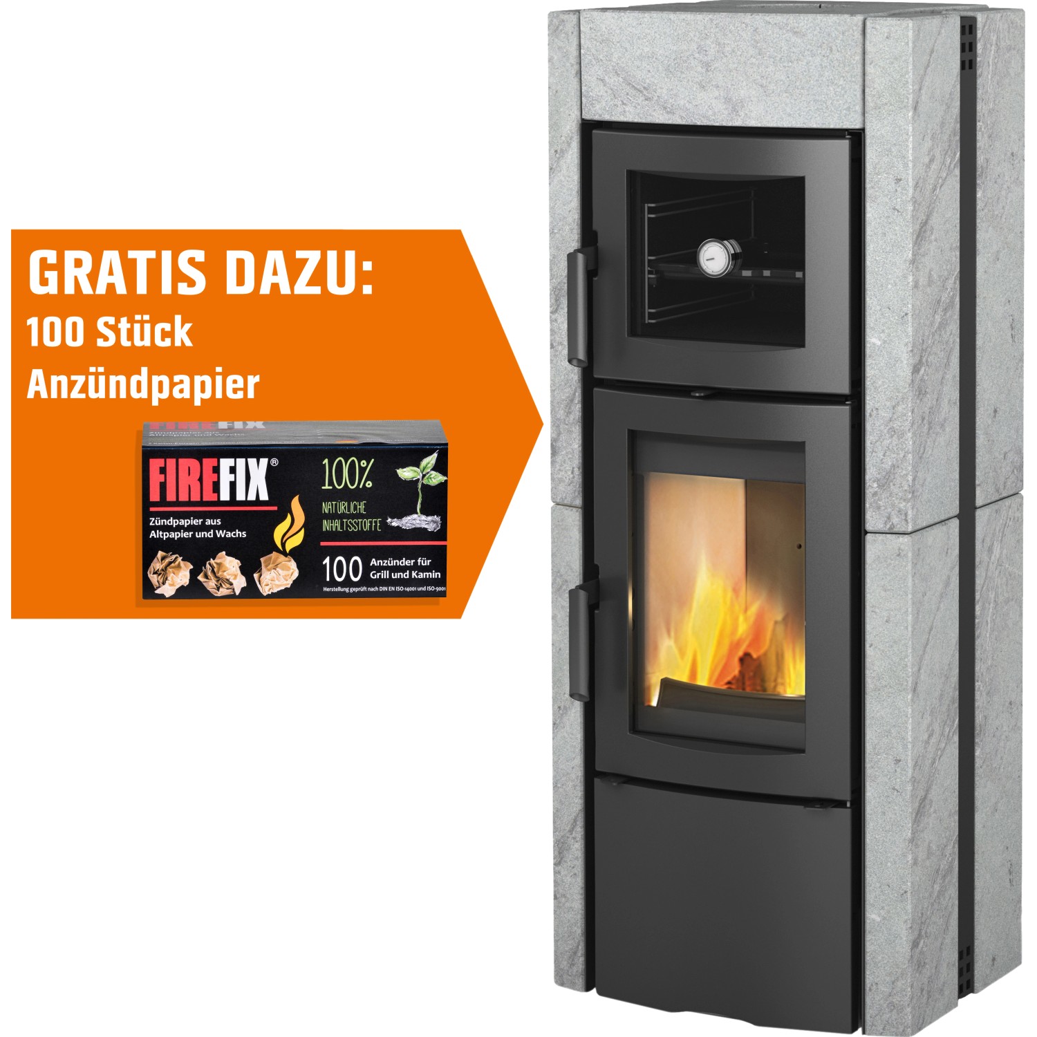 La Nordica Kaminofen Ester Forno Naturstein 8,2 kW EEK: A+