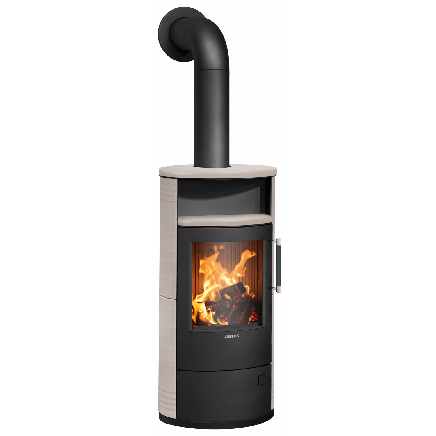 Justus Island 5 2.0 Kaminofen Keramik Schwarz-Freddo 5 kW