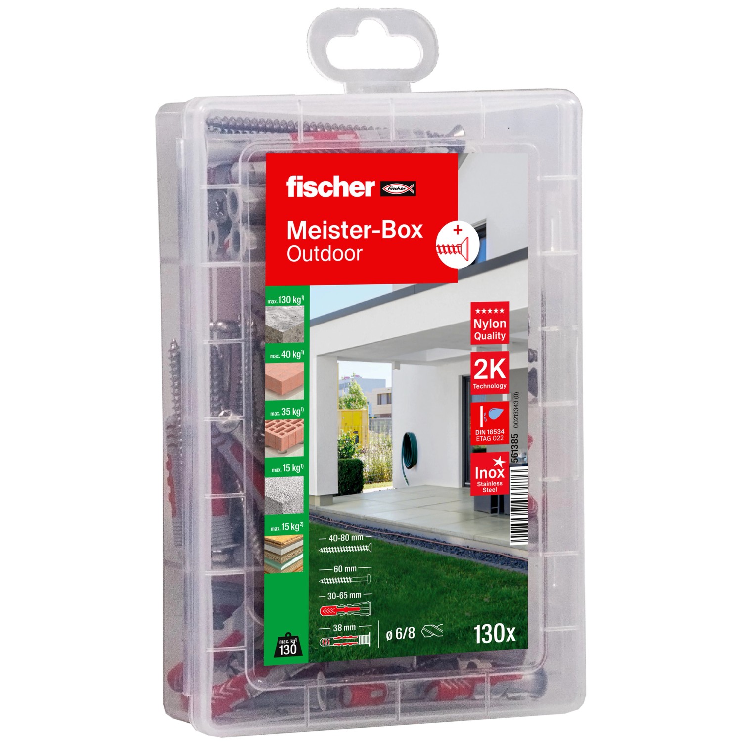 Fischer Meister-Box Outdoor + Schraube (130 Teile)