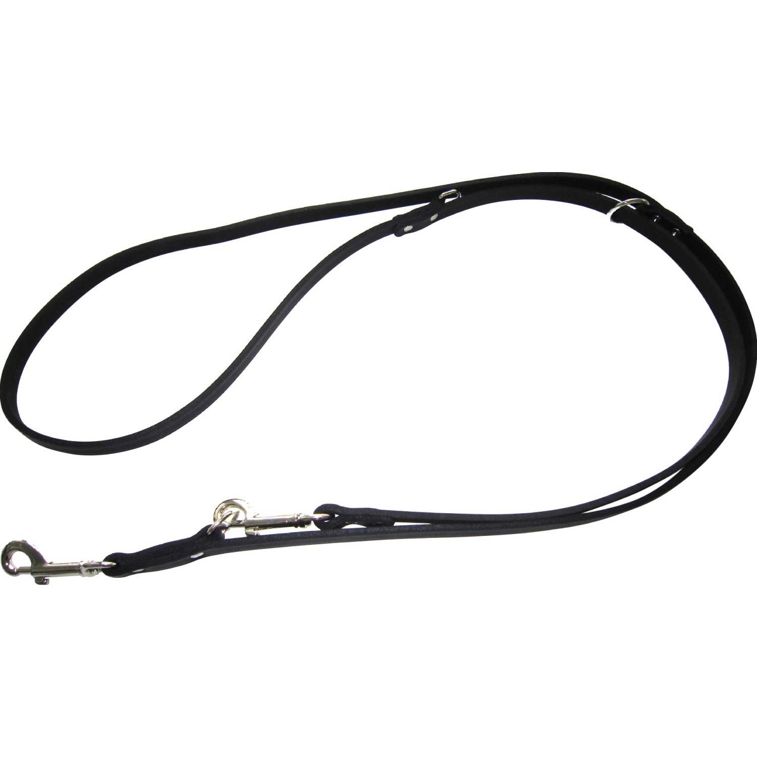 Heim Hunde-Vorführleine Softleder Breite 10 mm Länge 240 cm Schwarz