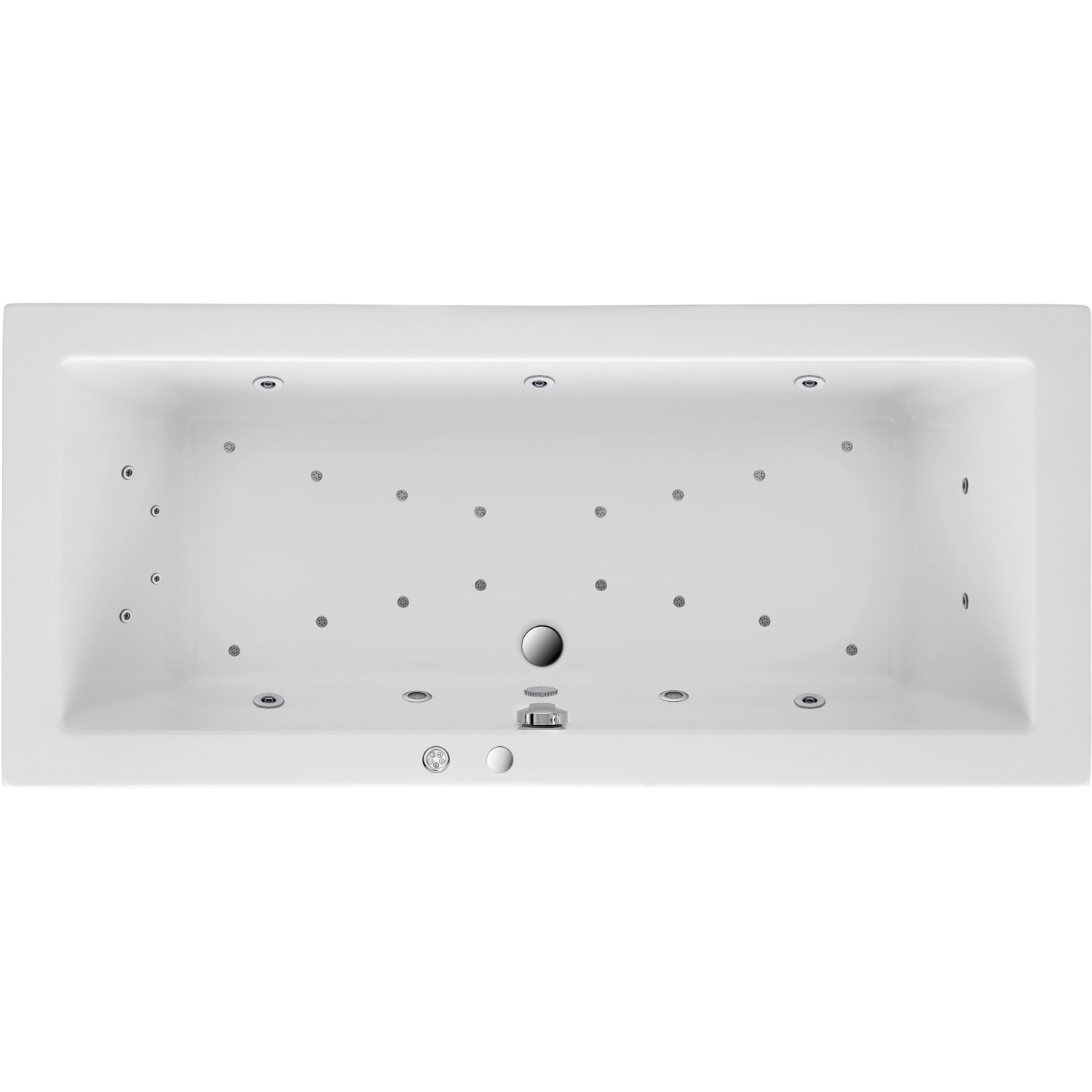 Ottofond Whirlpool Cubic Exklusiv 170 cm x 75 cm Weiß