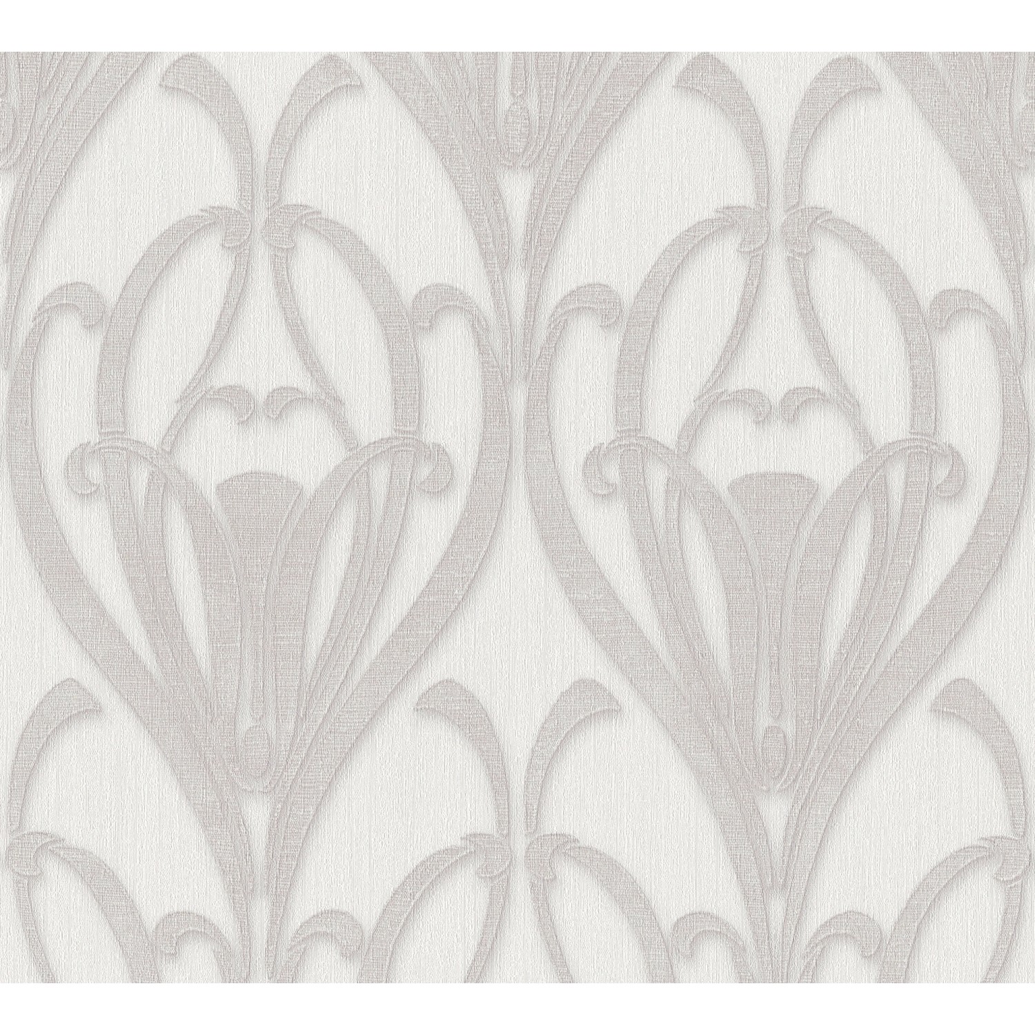 Vliestapete Barock Grau Weiß FSC®